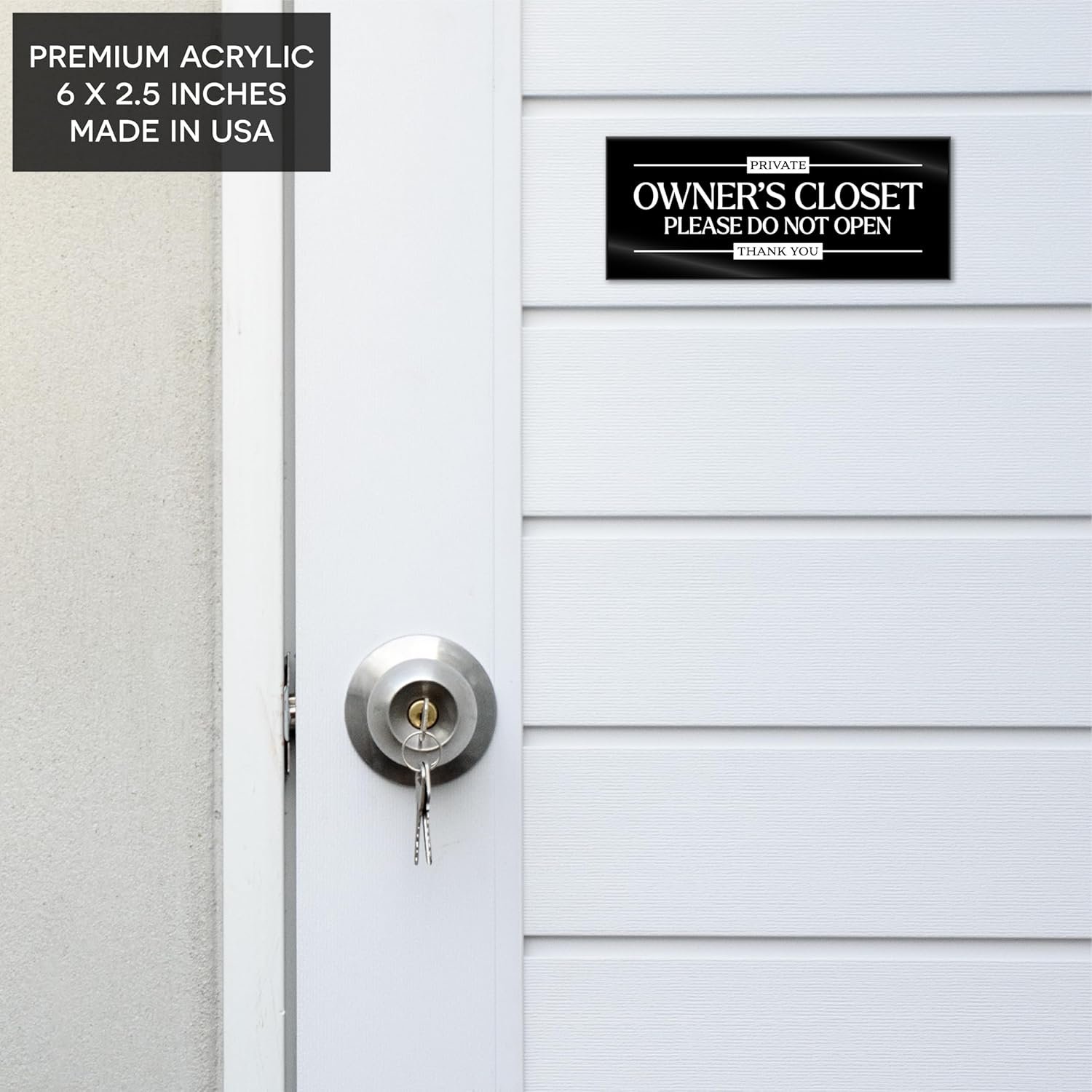 Acrylic 2.5x6 Owners Closet Sign, No Guest Access Sign, Compatible with Airbnb E... 4 Acrylic 2.5x6 Owners Closet Sign, No Guest Access Sign, Compatible with Airbnb E... - Image 4