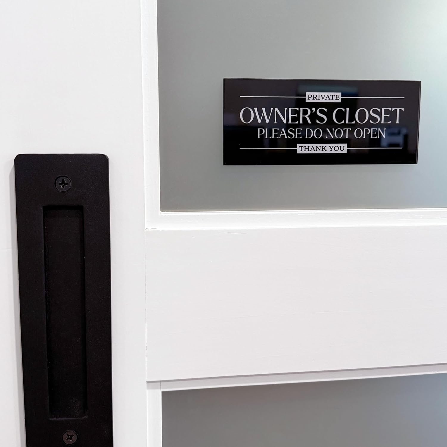 Acrylic 2.5x6 Owners Closet Sign, No Guest Access Sign, Compatible with Airbnb E... 5 Acrylic 2.5x6 Owners Closet Sign, No Guest Access Sign, Compatible with Airbnb E... - Image 5