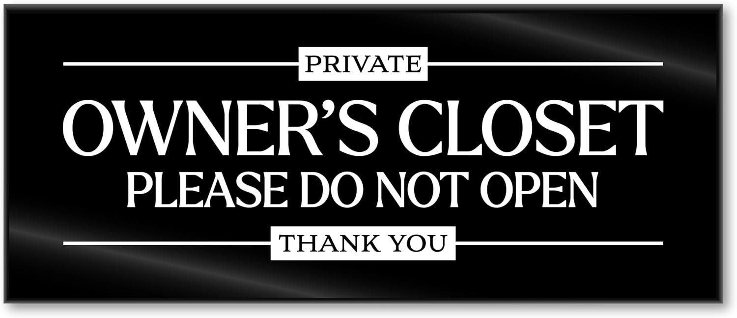 Acrylic 2.5x6 Owners Closet Sign, No Guest Access Sign, Compatible with Airbnb E... 2 Acrylic 2.5x6 Owners Closet Sign, No Guest Access Sign, Compatible with Airbnb E... - Image 2