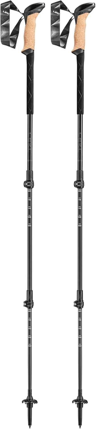 LEKI Black Series Carbon Adjustable Lightweight Walking Poles for Trekking & Hik... 2 LEKI Black Series Carbon Adjustable Lightweight Walking Poles for Trekking & Hik... - Image 2