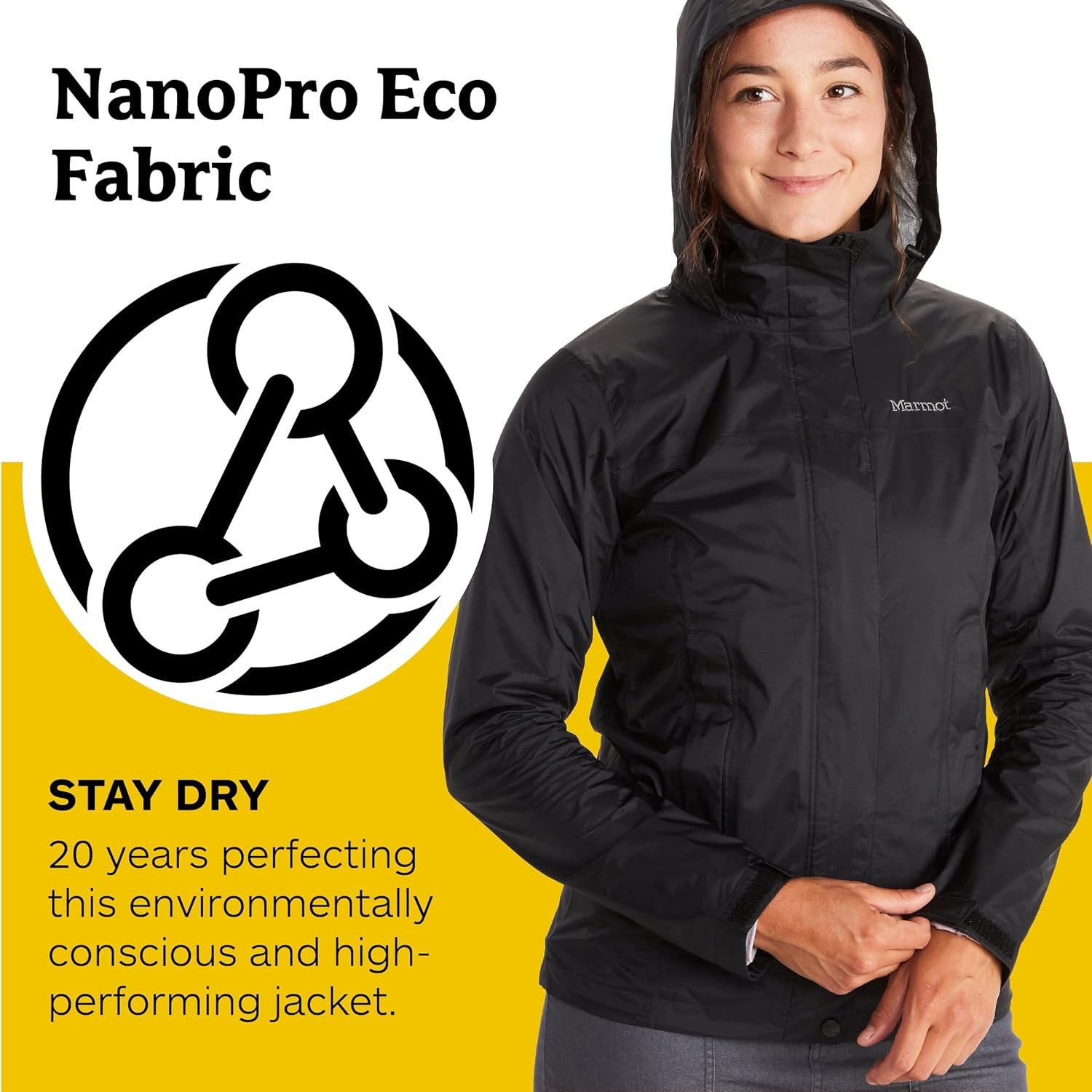 Marmot womens Women's Precip Eco Waterproof Rain Jacket 3 Marmot womens Women's Precip Eco Waterproof Rain Jacket - Image 3