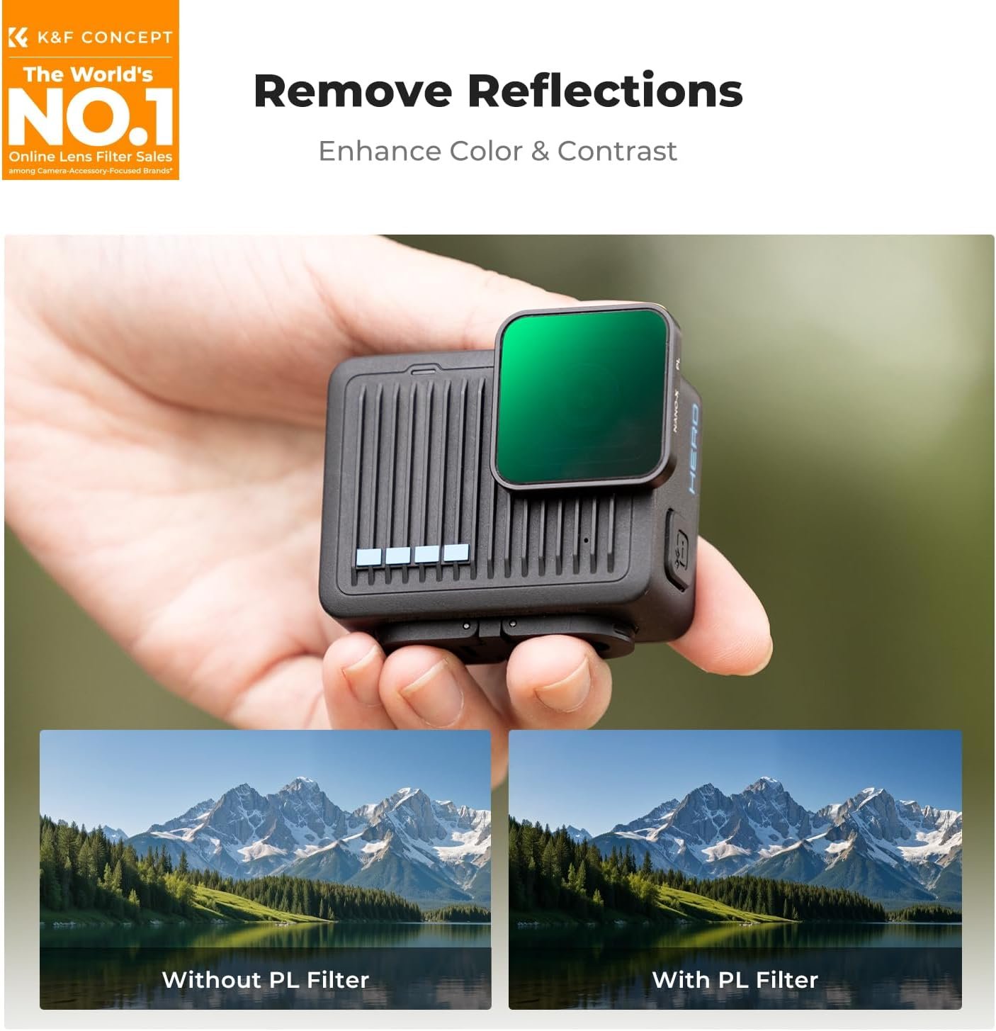 K&F Concept ND PL Filter Set for GoPro Hero 4K Camera, 4 Pack PL ND4 ND8 ND16 Ne... 3 K&F Concept ND PL Filter Set for GoPro Hero 4K Camera, 4 Pack PL ND4 ND8 ND16 Ne... - Image 3