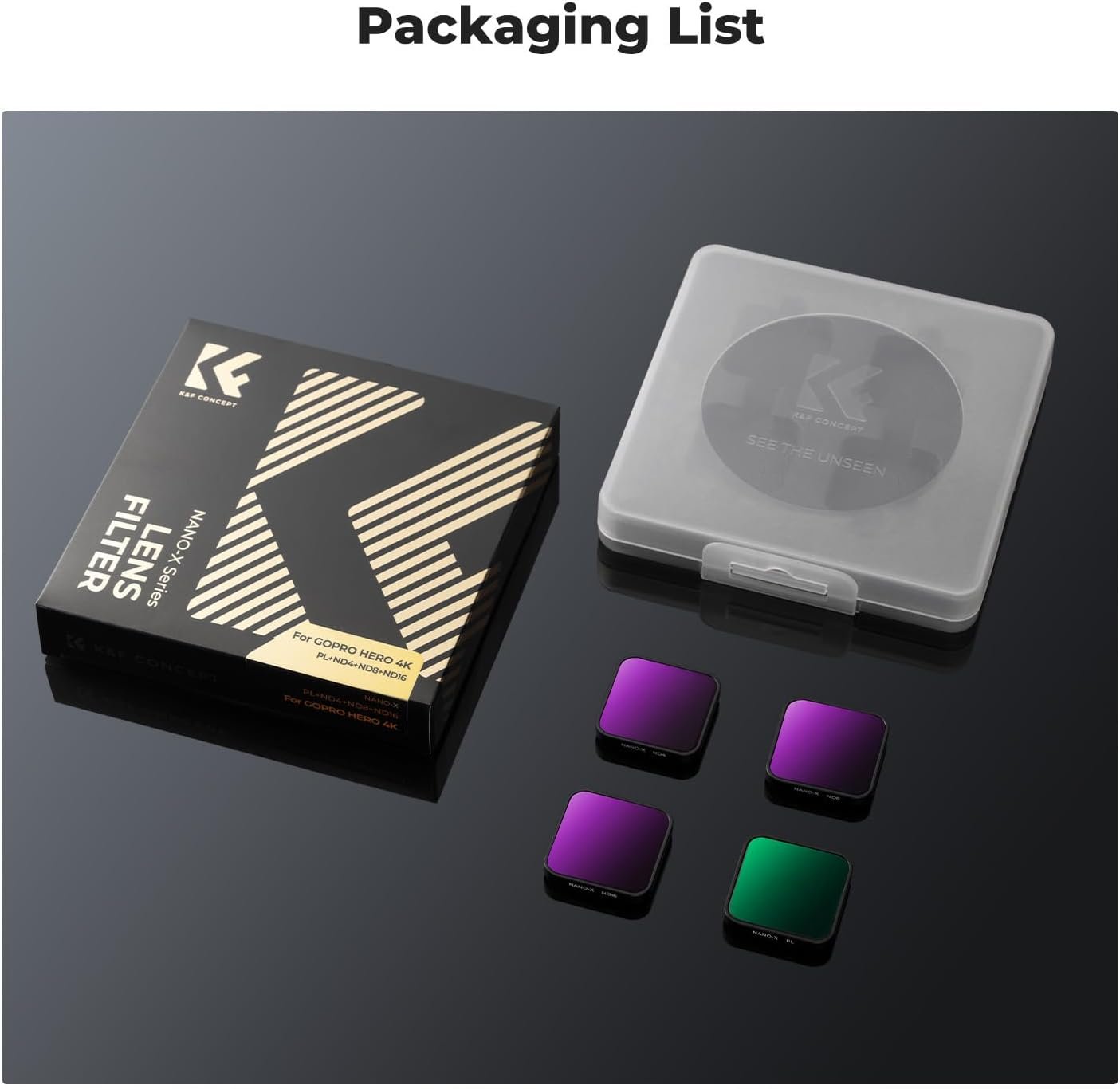 K&F Concept ND PL Filter Set for GoPro Hero 4K Camera, 4 Pack PL ND4 ND8 ND16 Ne... 8 K&F Concept ND PL Filter Set for GoPro Hero 4K Camera, 4 Pack PL ND4 ND8 ND16 Ne... - Image 8