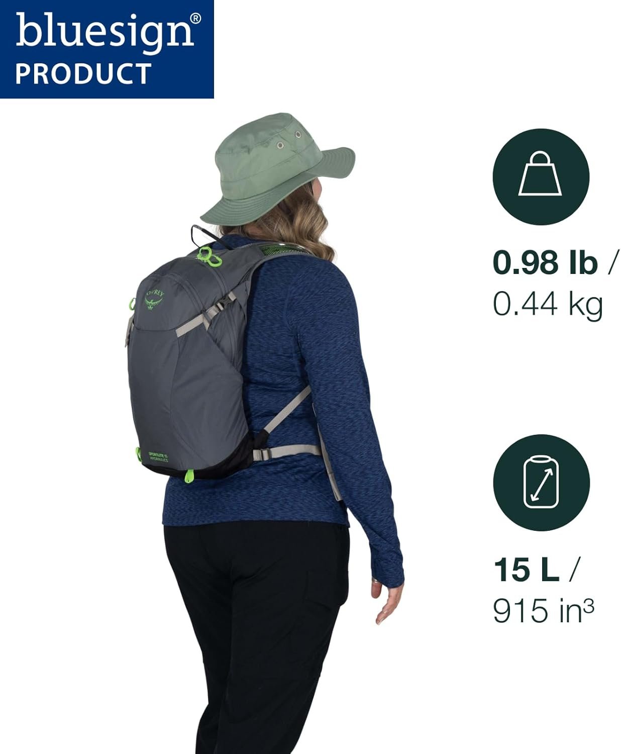 Osprey Sportlite 15L Lightweight Hiking Backpack with Hydraulics Reservoir for M... 3 Osprey Sportlite 15L Lightweight Hiking Backpack with Hydraulics Reservoir for M... - Image 3