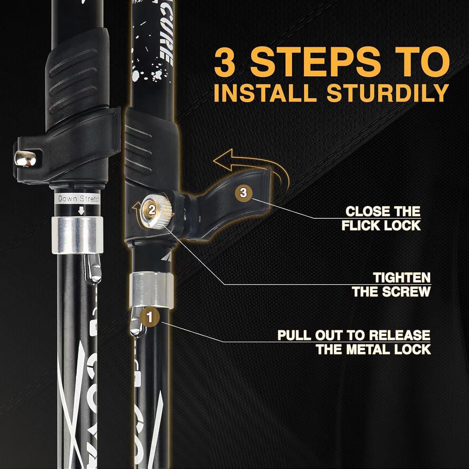 Covacure Hiking Poles Collapsible Trekking Poles - Aluminum Alloy 7075 Walking S... 5 Covacure Hiking Poles Collapsible Trekking Poles - Aluminum Alloy 7075 Walking S... - Image 5