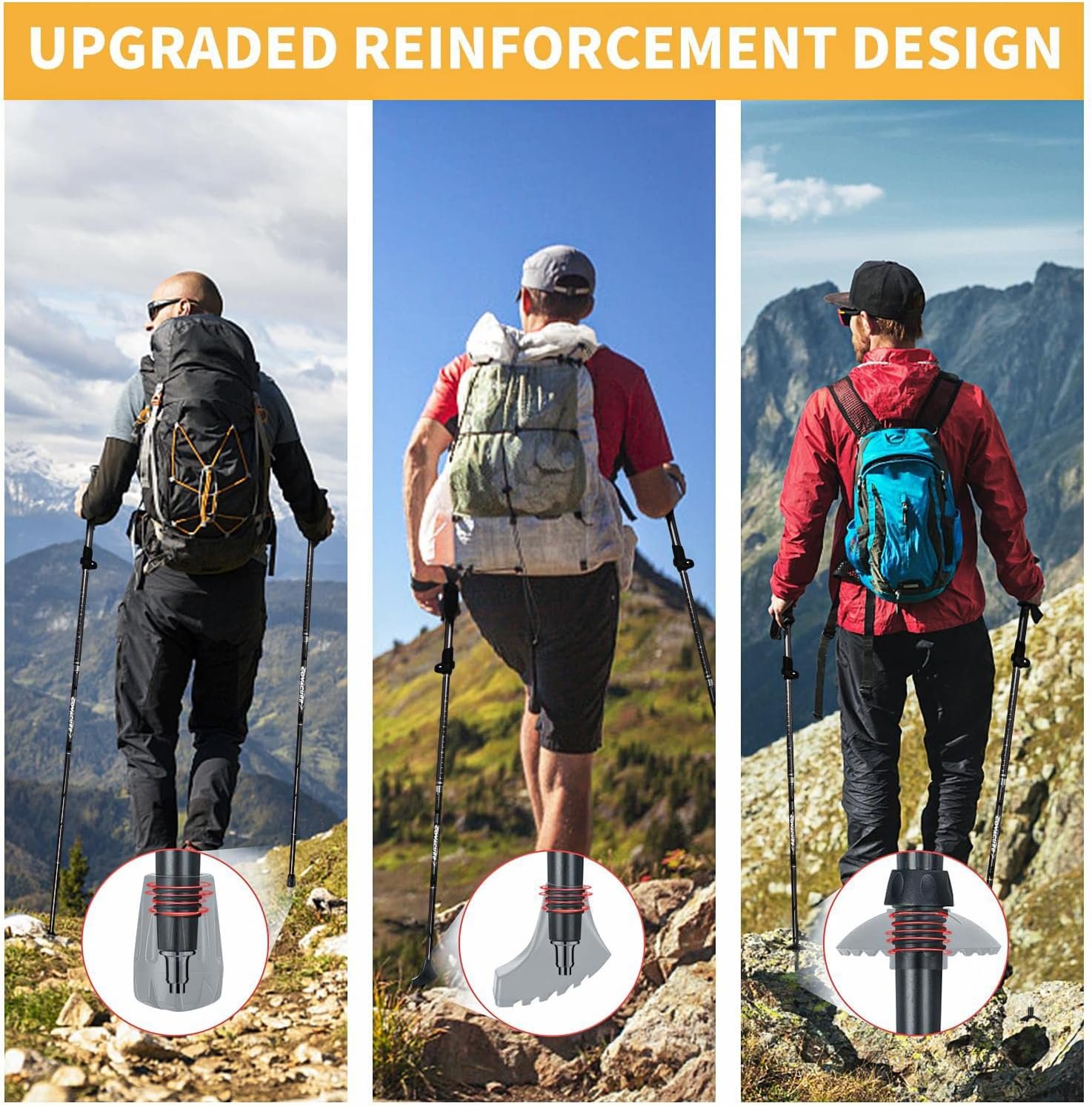 Covacure Hiking Poles Collapsible Trekking Poles - Aluminum Alloy 7075 Walking S... 7 Covacure Hiking Poles Collapsible Trekking Poles - Aluminum Alloy 7075 Walking S... - Image 7