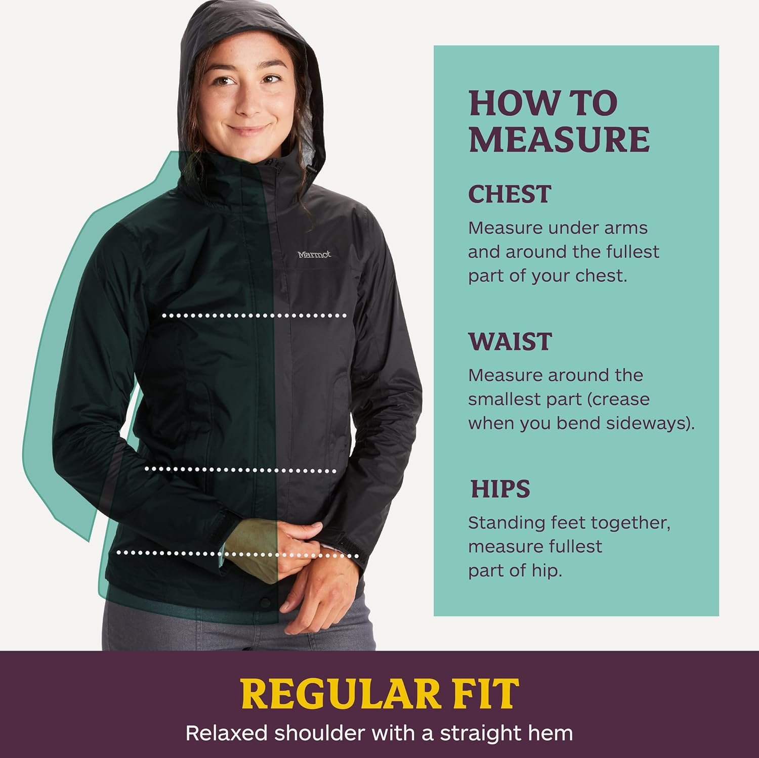 Marmot Women's PreCip Eco Waterproof Rain Jacket. 9 Marmot Women's PreCip Eco Waterproof Rain Jacket. - Image 9