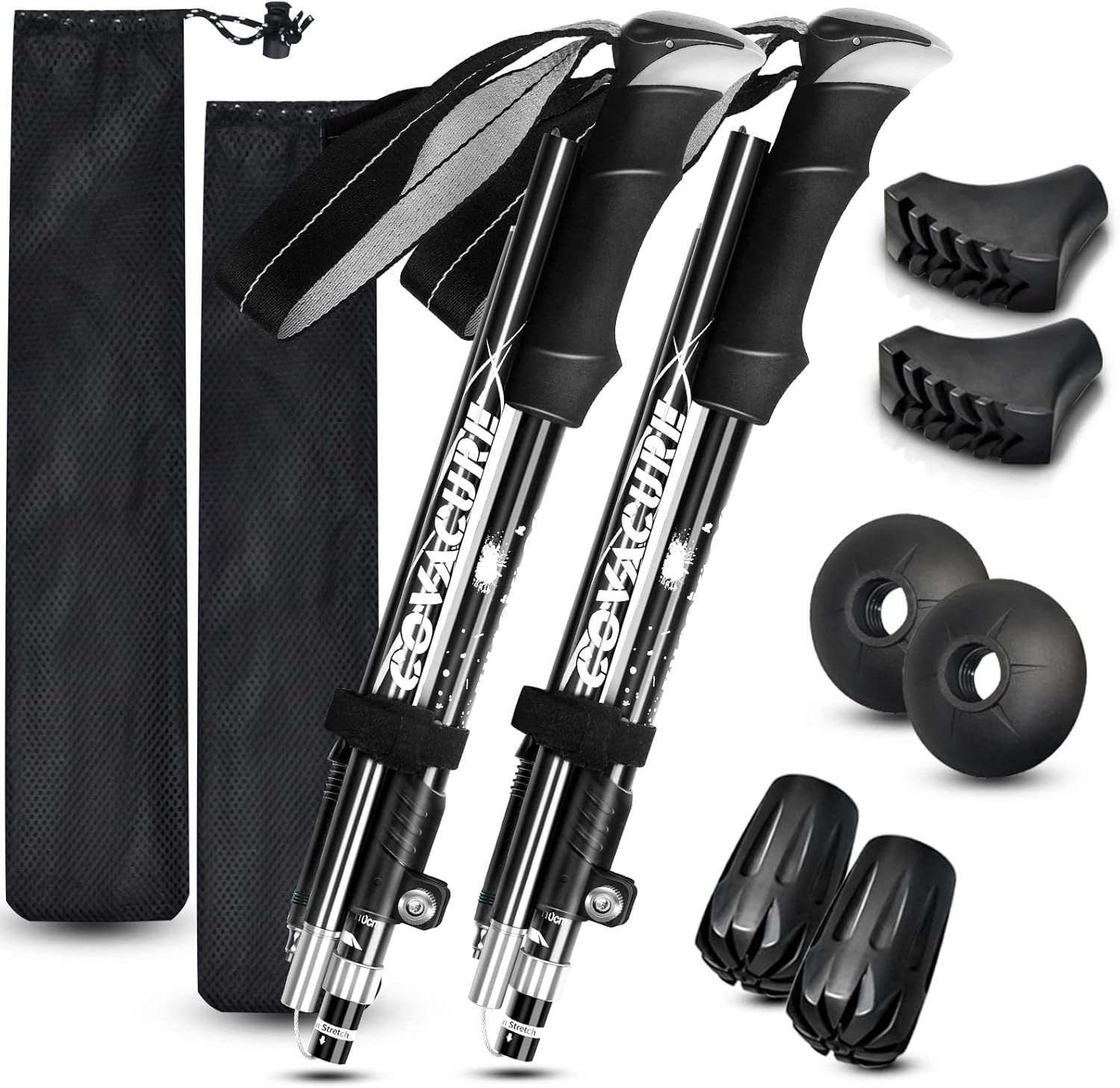 Covacure Hiking Poles Collapsible Trekking Poles - Aluminum Alloy 7075 Walking S... 2 Covacure Hiking Poles Collapsible Trekking Poles - Aluminum Alloy 7075 Walking S... - Image 2