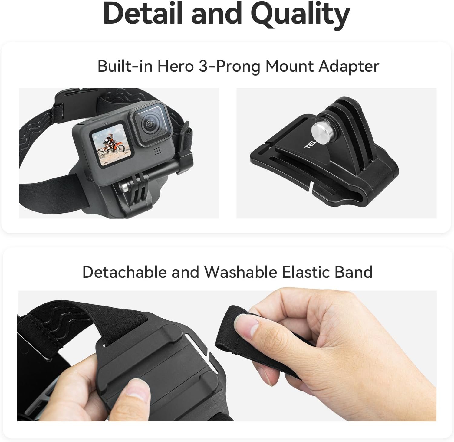 TELESIN Head Strap Mount with Cap Clip, Quick Release Head Belt Mount Compatible... 8 TELESIN Head Strap Mount with Cap Clip, Quick Release Head Belt Mount Compatible... - Image 8