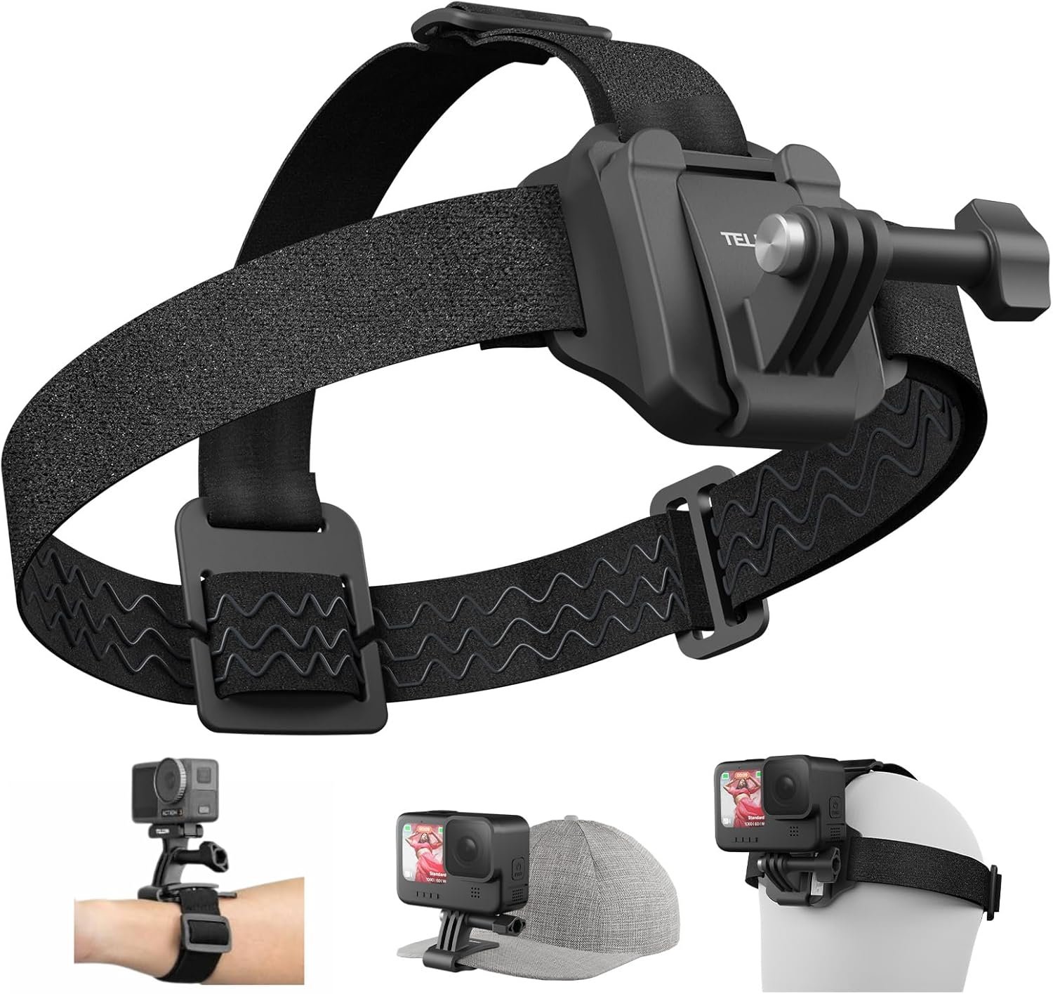 TELESIN Head Strap Mount with Cap Clip, Quick Release Head Belt Mount Compatible... 2 TELESIN Head Strap Mount with Cap Clip, Quick Release Head Belt Mount Compatible... - Image 2
