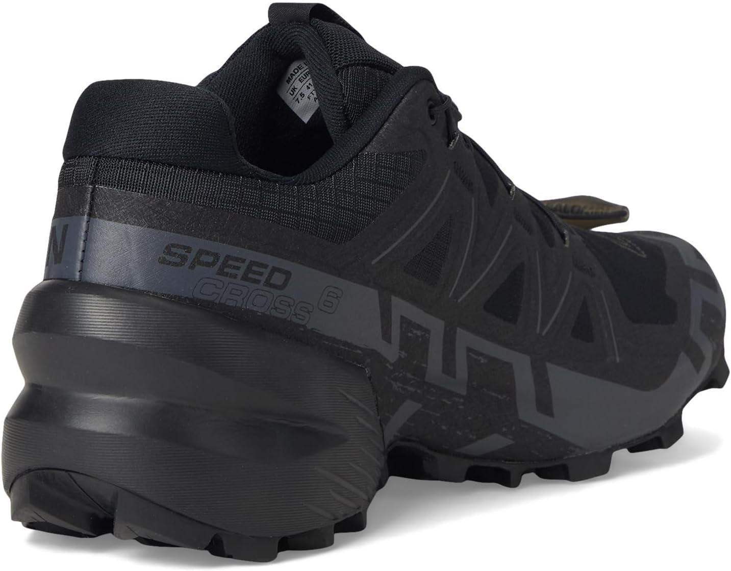 Salomon Mens Speedcross 6 Black/Black/Phantom 12.5 Medium 6 Salomon Mens Speedcross 6 Black/Black/Phantom 12.5 Medium - Image 6