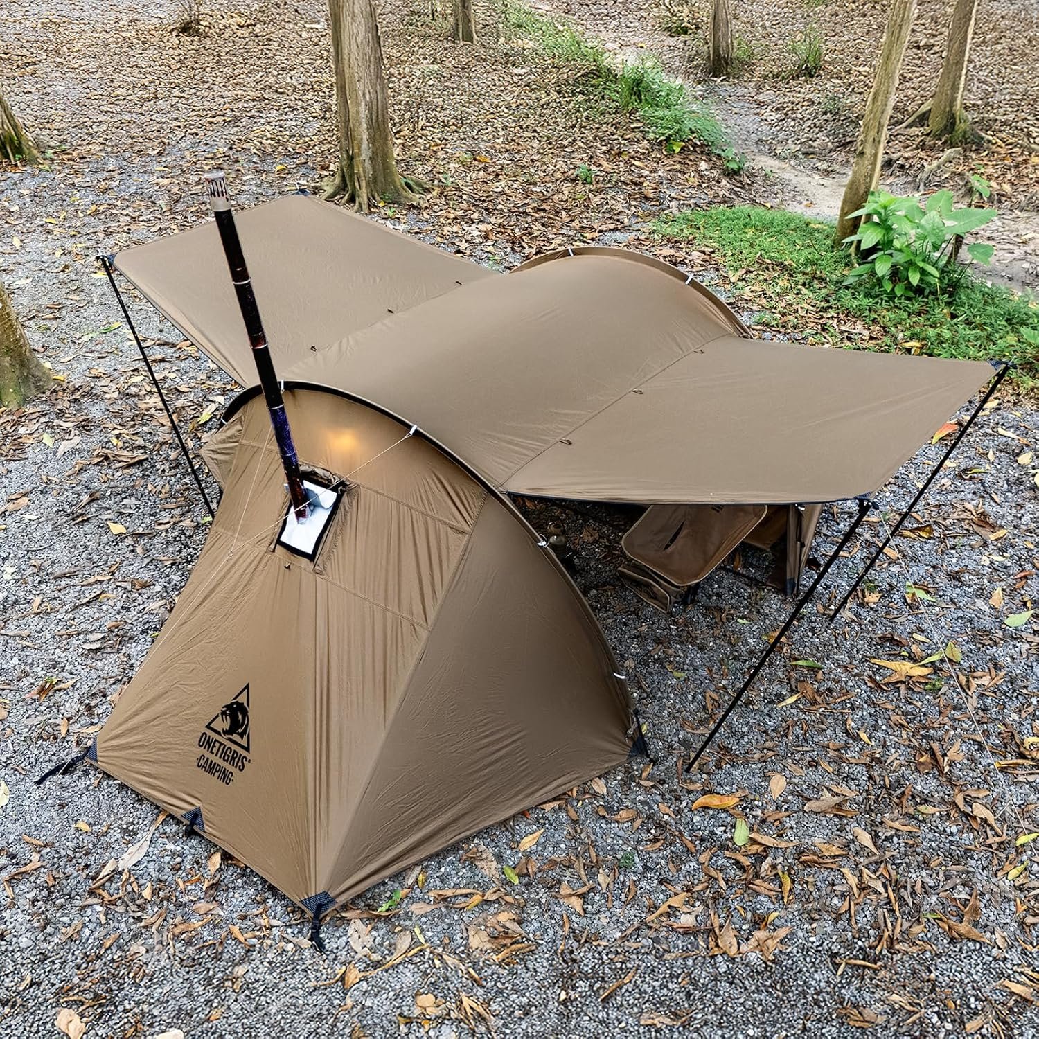 OneTigris Raven NEST Hot Tent with Stove Jack, Spacious Waterproof 2 Person Tunn... 9 OneTigris Raven NEST Hot Tent with Stove Jack, Spacious Waterproof 2 Person Tunn... - Image 9