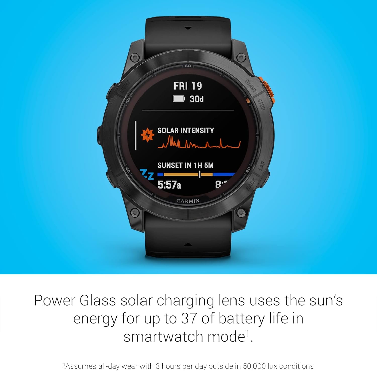 Garmin fēnix 7X Pro Solar, Multisport GPS Smartwatch, Built-in Flashlight, Solar... 5 Garmin fēnix 7X Pro Solar, Multisport GPS Smartwatch, Built-in Flashlight, Solar... - Image 5