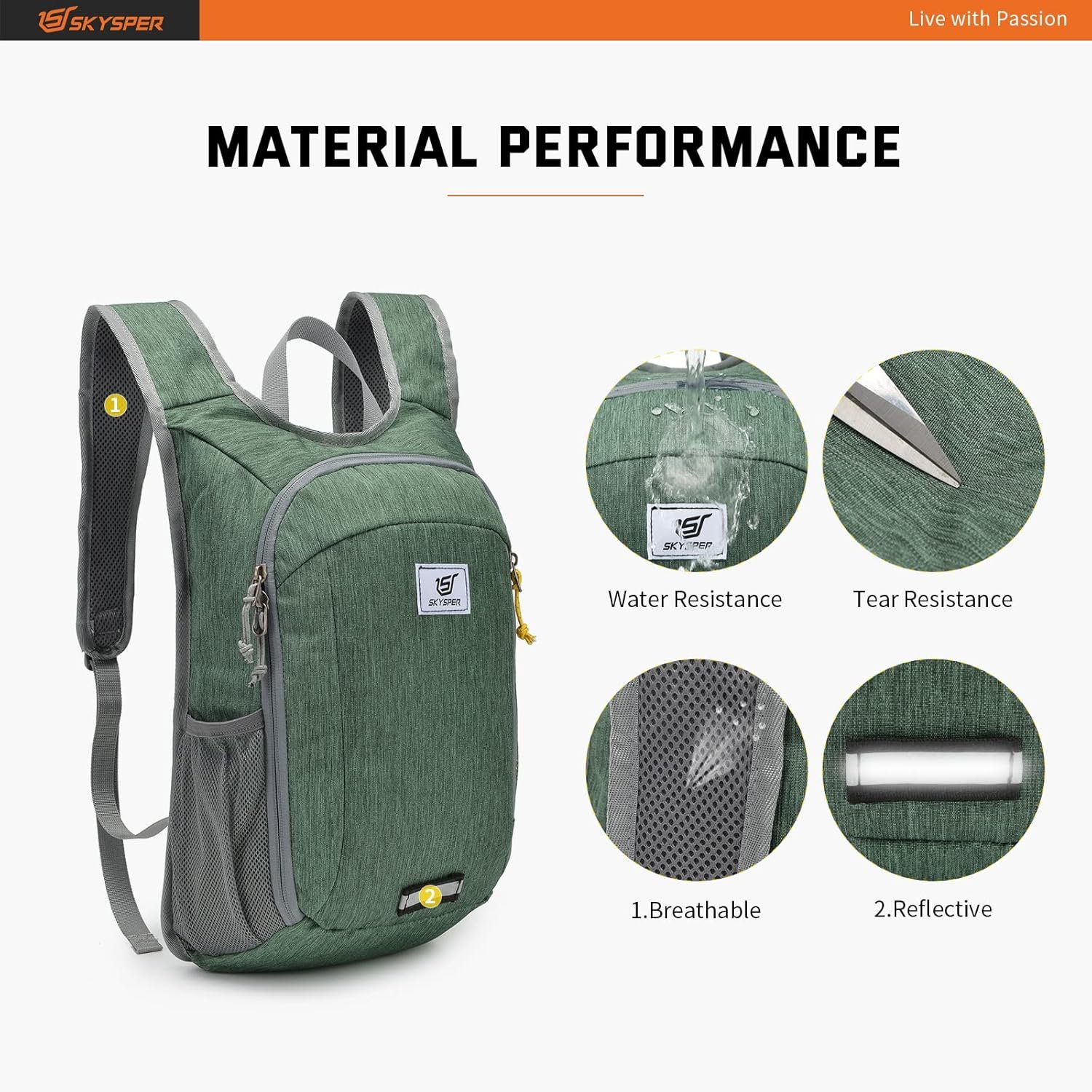SKYSPER Small Daypack 10L Hiking Backpack Packable Lightweight Travel Day Pack f... 5 SKYSPER Small Daypack 10L Hiking Backpack Packable Lightweight Travel Day Pack f... - Image 5