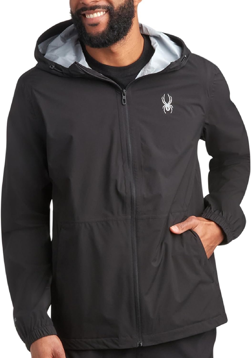 Spyder Mens Rain Jacket - Waterproof Lightweight Hooded Windbreaker, Outerwear J... 2 Spyder Mens Rain Jacket - Waterproof Lightweight Hooded Windbreaker, Outerwear J... - Image 2