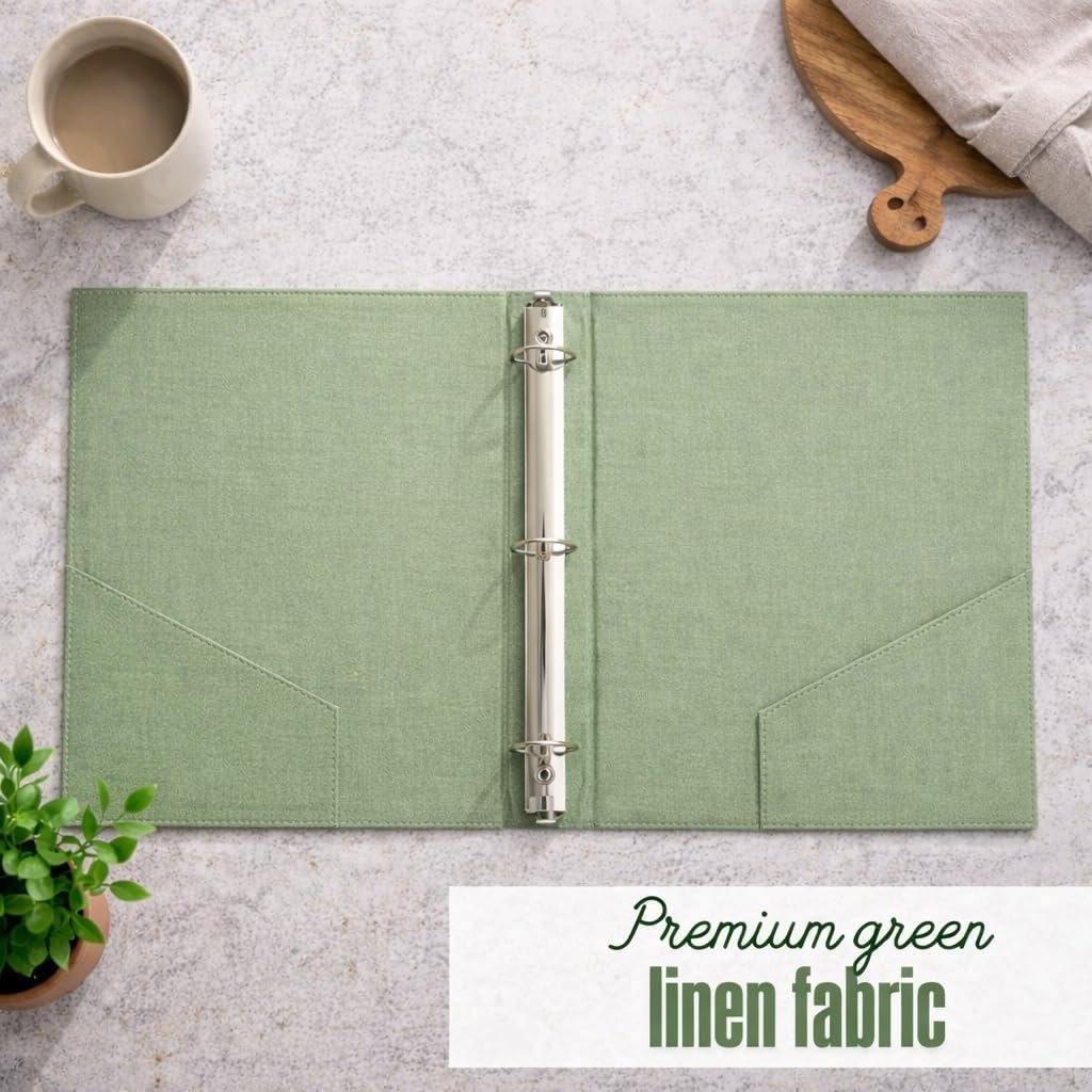 Paper 'n Such Welcome Binder for Short Term Rentals –Green Linen Fabric 3 Ring F... 7 Paper 'n Such Welcome Binder for Short Term Rentals –Green Linen Fabric 3 Ring F... - Image 7