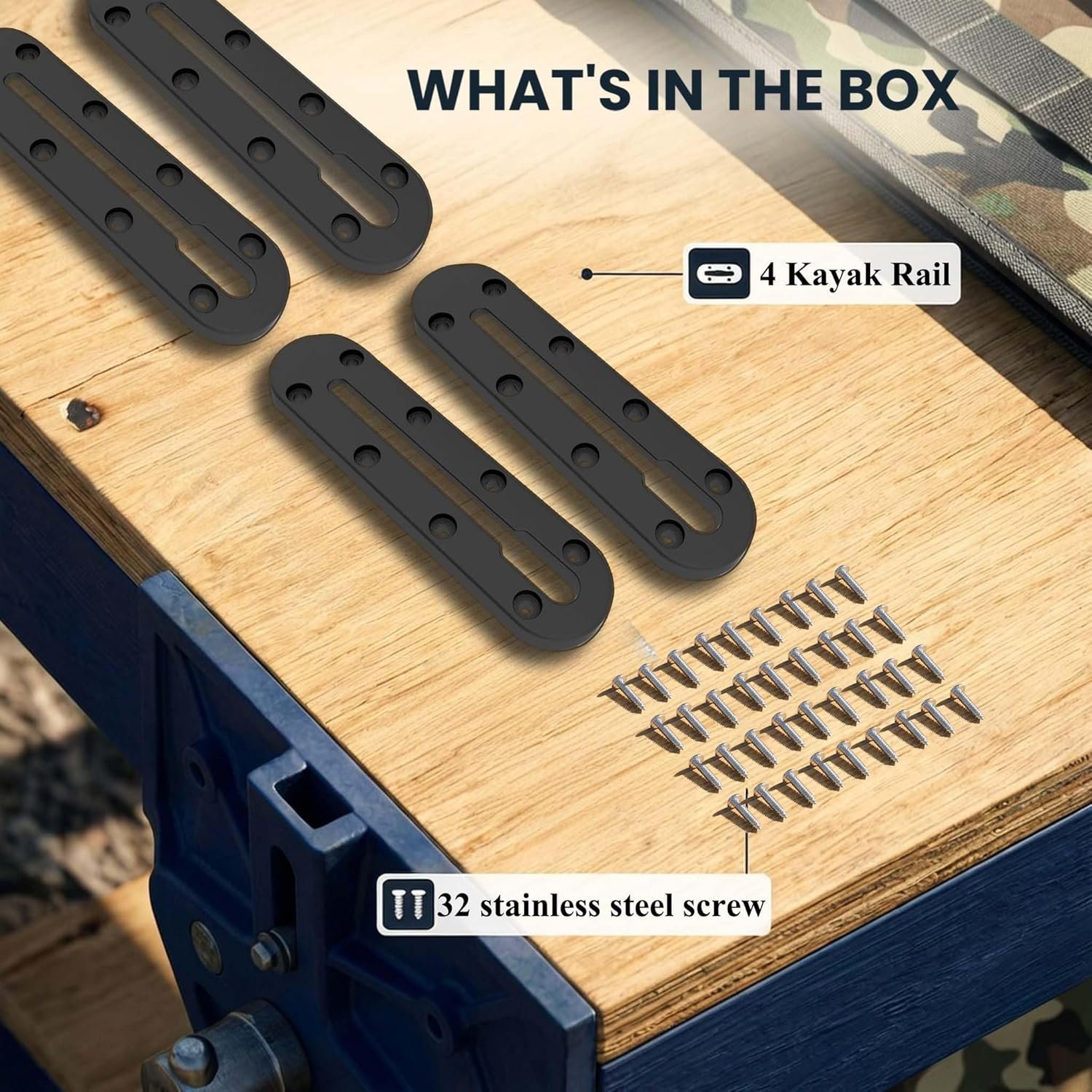 Kayak Track Rail - Low Profile Design for Fishing Rod,Cup Holders and Paddle Hol... 7 Kayak Track Rail - Low Profile Design for Fishing Rod,Cup Holders and Paddle Hol... - Image 7
