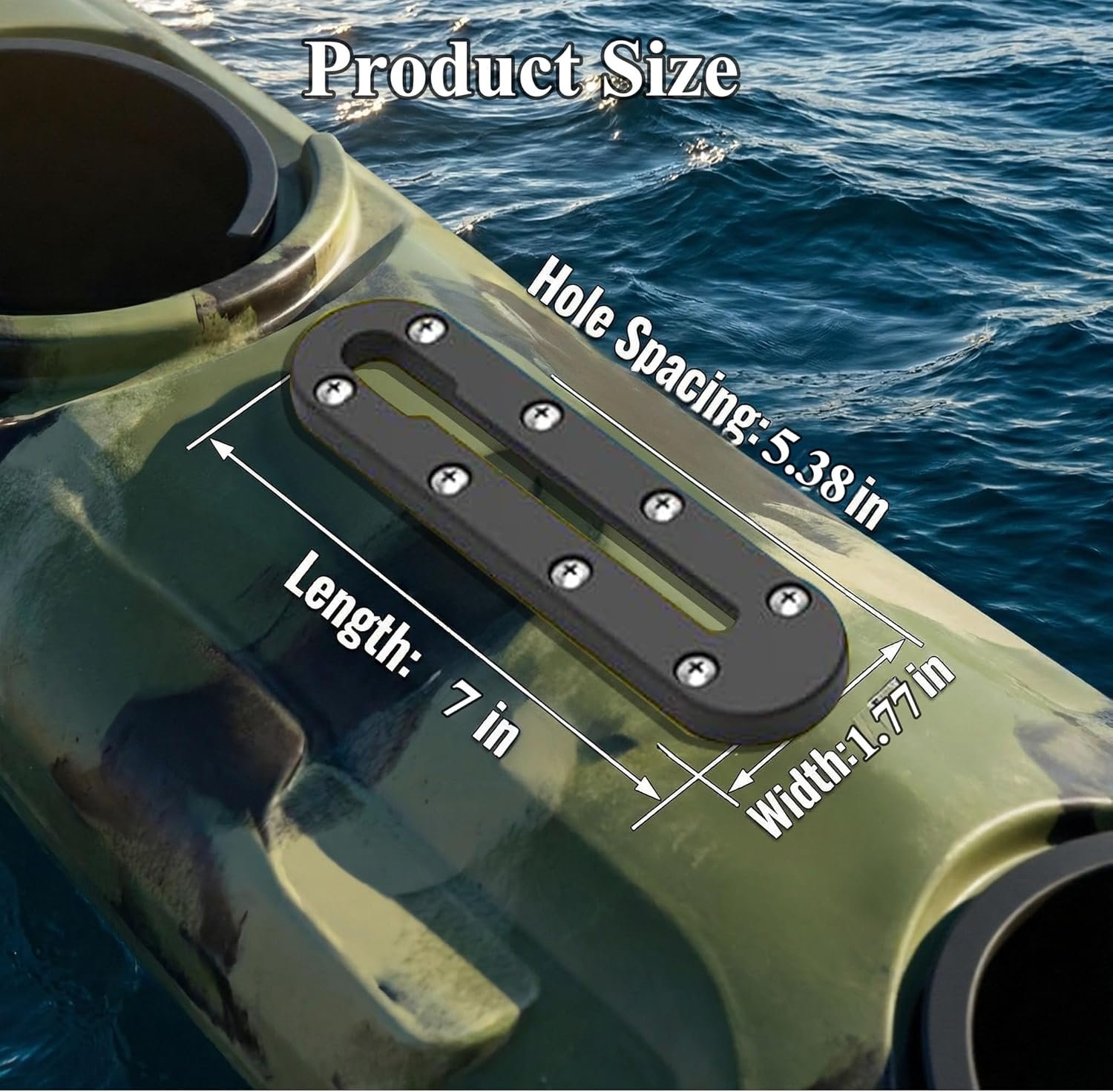 Kayak Track Rail - Low Profile Design for Fishing Rod,Cup Holders and Paddle Hol... 8 Kayak Track Rail - Low Profile Design for Fishing Rod,Cup Holders and Paddle Hol... - Image 8