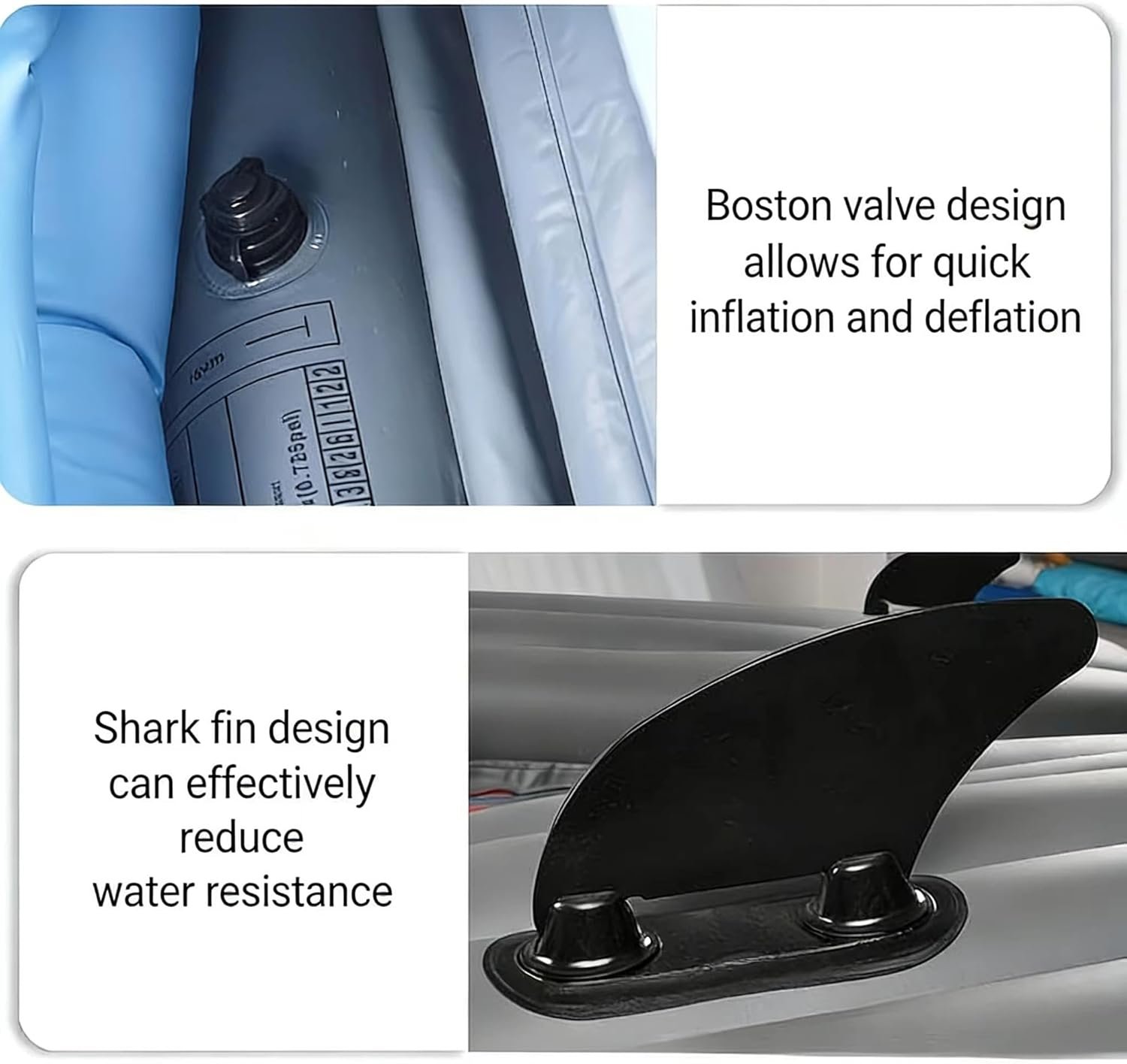 9ft Inflatable Fishing Kayak, 1-Person Foldable Boat, 220lb Capacity with Alumin... 4 9ft Inflatable Fishing Kayak, 1-Person Foldable Boat, 220lb Capacity with Alumin... - Image 4
