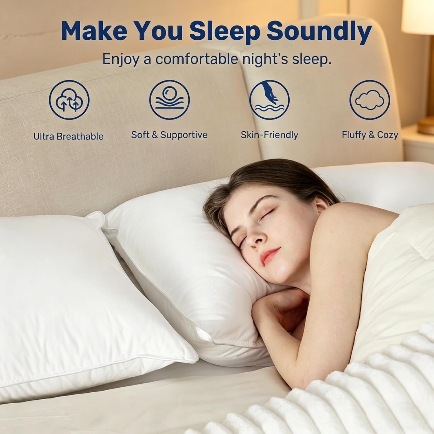 UNIKOME Ultra Soft Pillows Standard Size Set of 2 - Hotel Collection Luxury 100%... 5 UNIKOME Ultra Soft Pillows Standard Size Set of 2 - Hotel Collection Luxury 100%... - Image 5