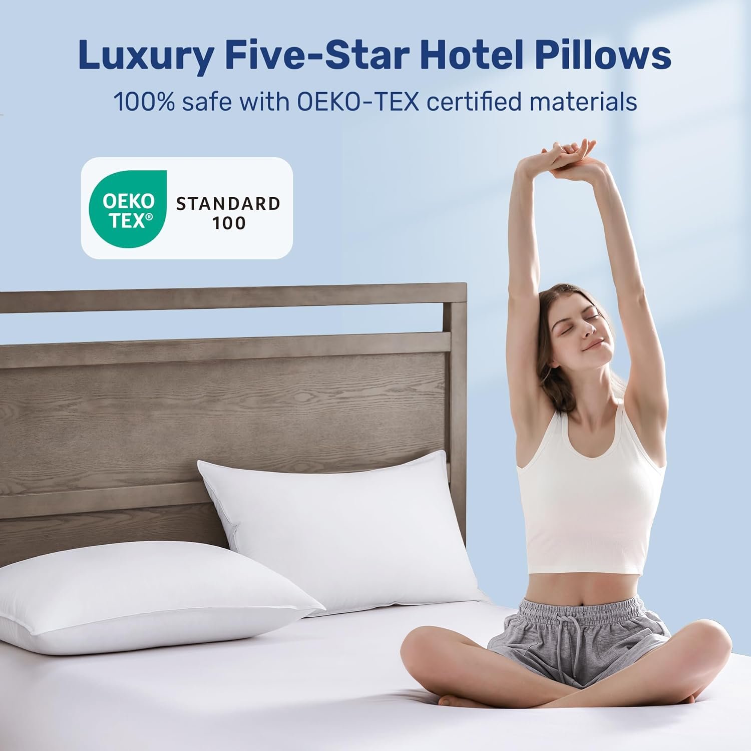 UNIKOME Ultra Soft Pillows Standard Size Set of 2 - Hotel Collection Luxury 100%... 6 UNIKOME Ultra Soft Pillows Standard Size Set of 2 - Hotel Collection Luxury 100%... - Image 6