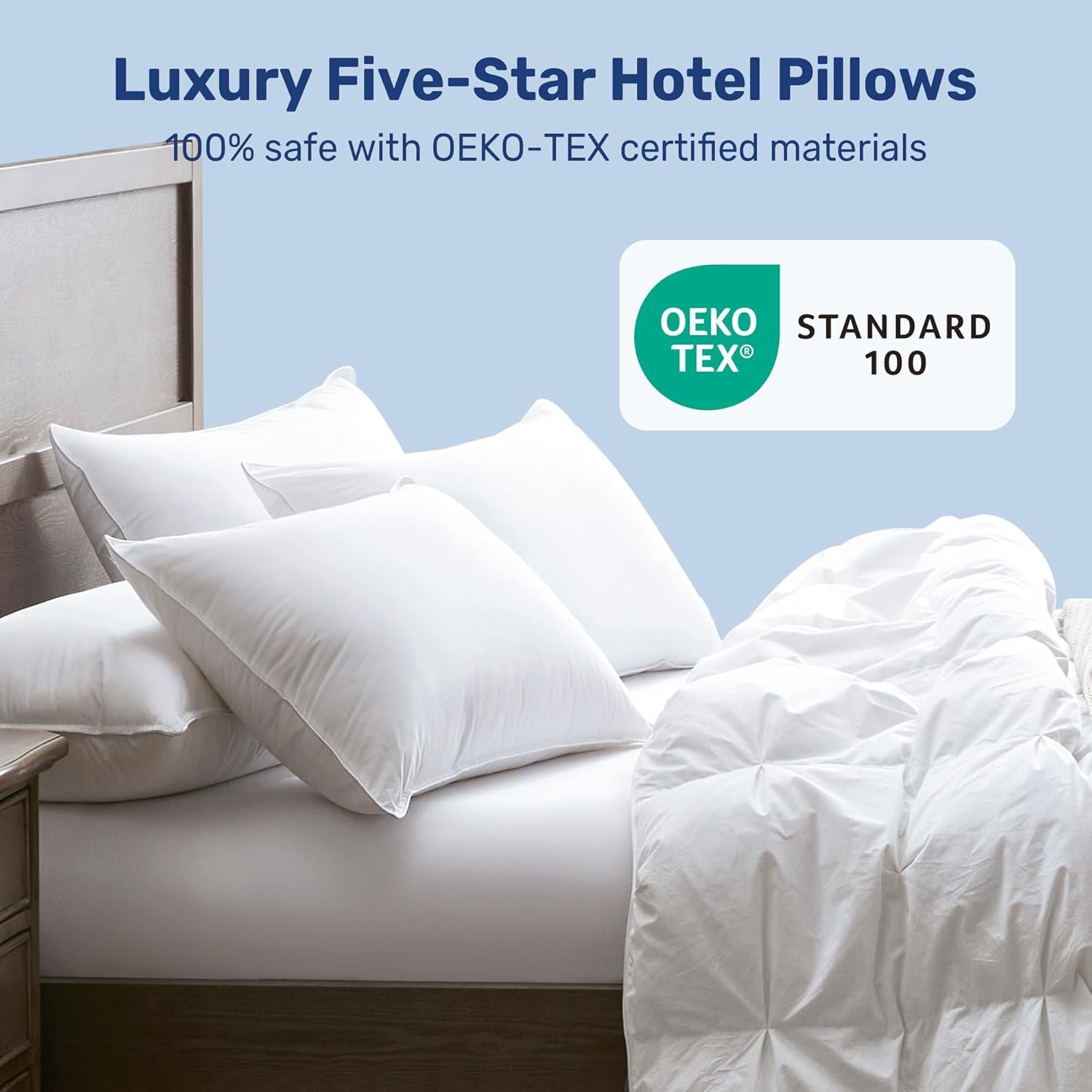 UNIKOME Ultra Soft Pillows Standard Size Set of 2 - Hotel Collection Luxury 100%... 9 UNIKOME Ultra Soft Pillows Standard Size Set of 2 - Hotel Collection Luxury 100%... - Image 9