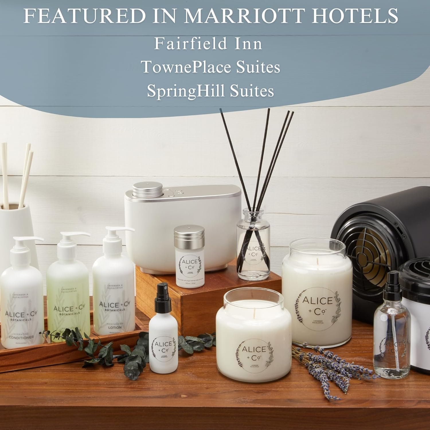 Alice + Co. Home Diffuser Set | Lavender & Eucalyptus Scent | Fairfield by Marri... 5 Alice + Co. Home Diffuser Set | Lavender & Eucalyptus Scent | Fairfield by Marri... - Image 5
