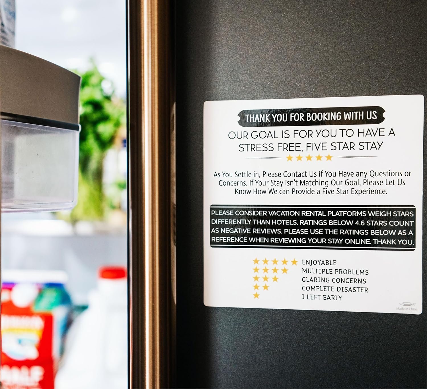 White & Black Airbnb Review Fridge Magnet, VRBO Airbnb Essentials for Hosts, Air... 4 White & Black Airbnb Review Fridge Magnet, VRBO Airbnb Essentials for Hosts, Air... - Image 4