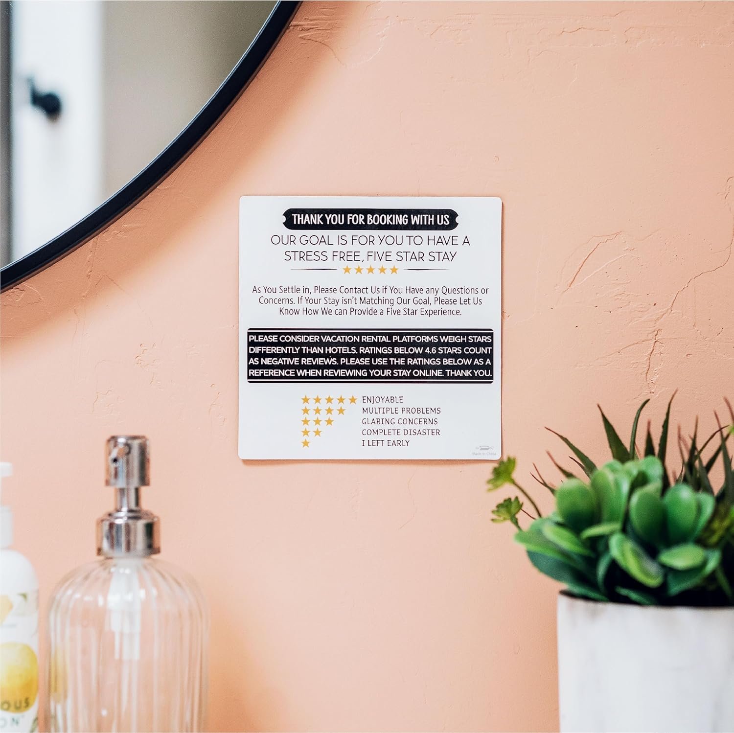 White & Black Airbnb Review Fridge Magnet, VRBO Airbnb Essentials for Hosts, Air... 7 White & Black Airbnb Review Fridge Magnet, VRBO Airbnb Essentials for Hosts, Air... - Image 7
