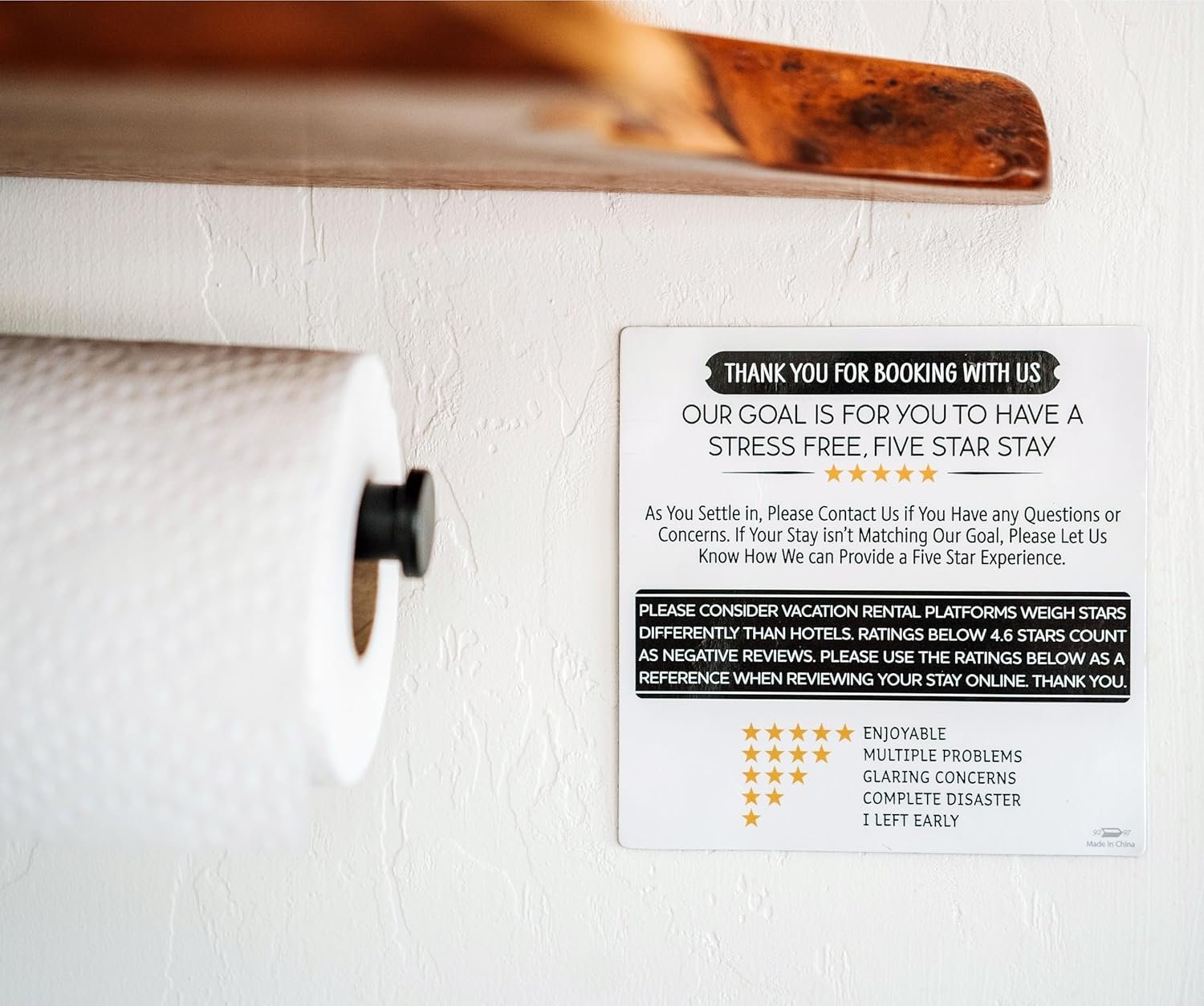 White & Black Airbnb Review Fridge Magnet, VRBO Airbnb Essentials for Hosts, Air... 8 White & Black Airbnb Review Fridge Magnet, VRBO Airbnb Essentials for Hosts, Air... - Image 8
