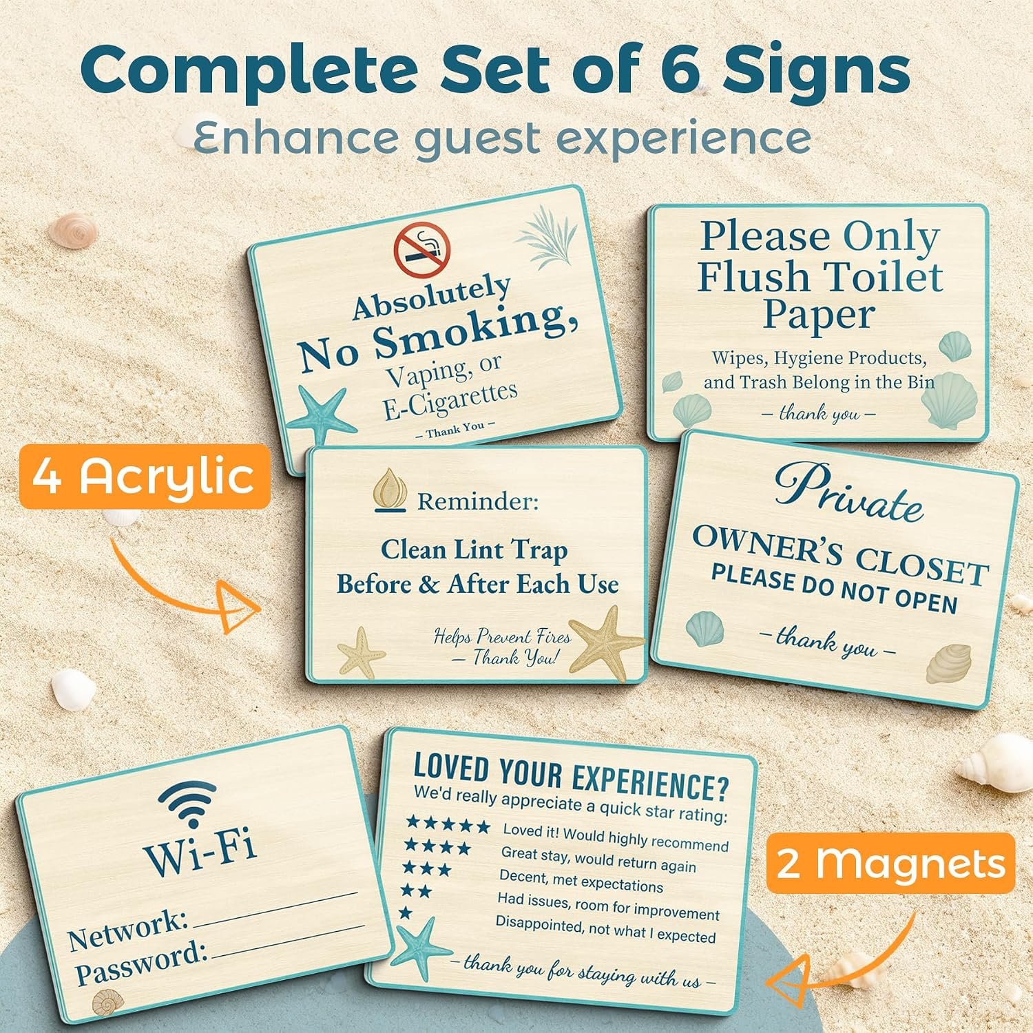 Vacation Rental & BnB Host Starter Kit – 6 Pack (5” x 3”) – Short Term Home Gues... 9 Vacation Rental & BnB Host Starter Kit – 6 Pack (5” x 3”) – Short Term Home Gues... - Image 9
