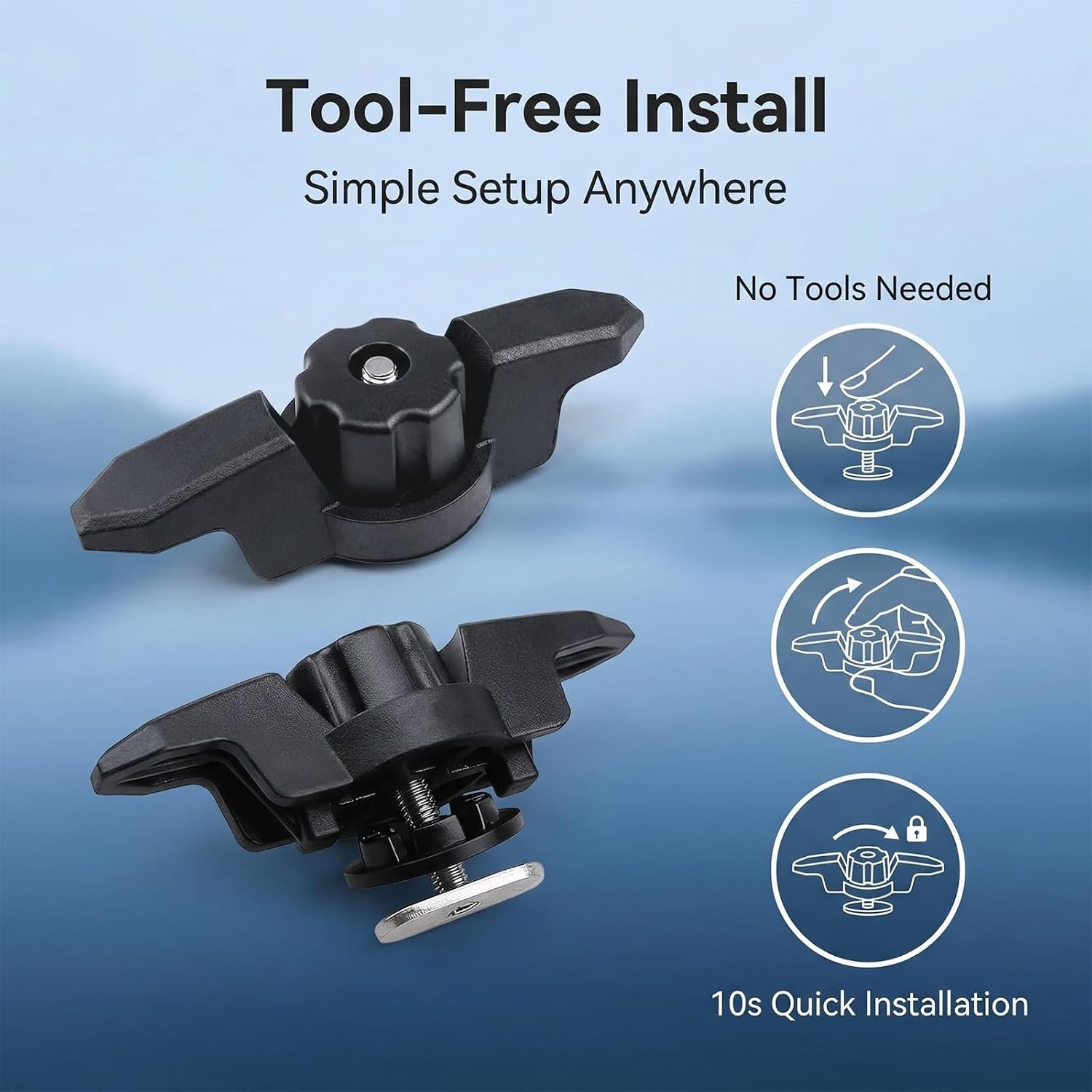 Kayak Track Anchor Cleat, Low-Profile Polymer Tie-Down,Black,2Pcs | Low Profile ... 7 Kayak Track Anchor Cleat, Low-Profile Polymer Tie-Down,Black,2Pcs | Low Profile ... - Image 7
