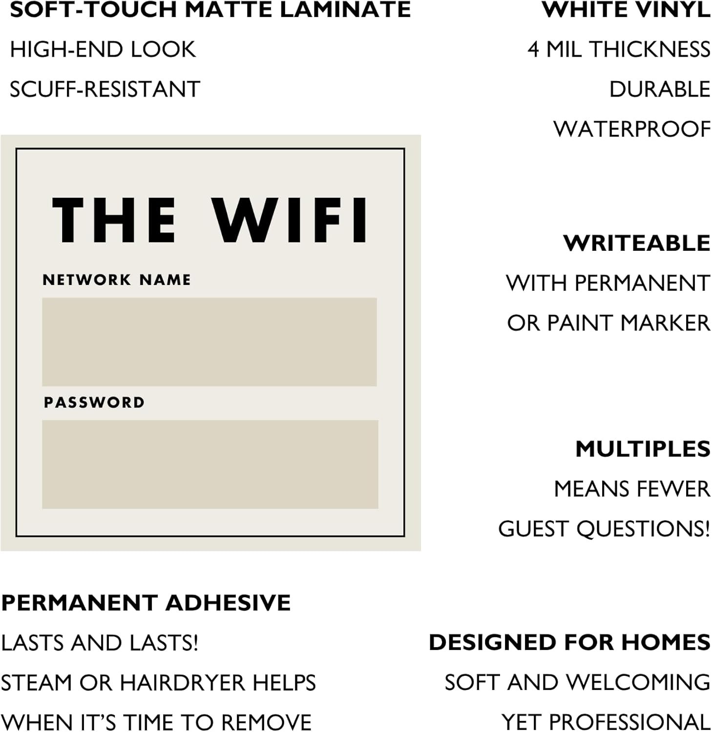 Short-Term Rental Host Essentials – 16 Waterproof Vinyl Decals + 2 Customizable ... 6 Short-Term Rental Host Essentials – 16 Waterproof Vinyl Decals + 2 Customizable ... - Image 6