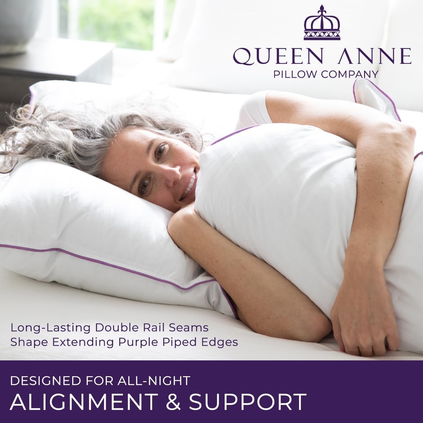 Queen Anne Hotel Pillows Queen Size Bed Pillows for Sleeping, Set of 2 – Adjusta... 8 Queen Anne Hotel Pillows Queen Size Bed Pillows for Sleeping, Set of 2 – Adjusta... - Image 8