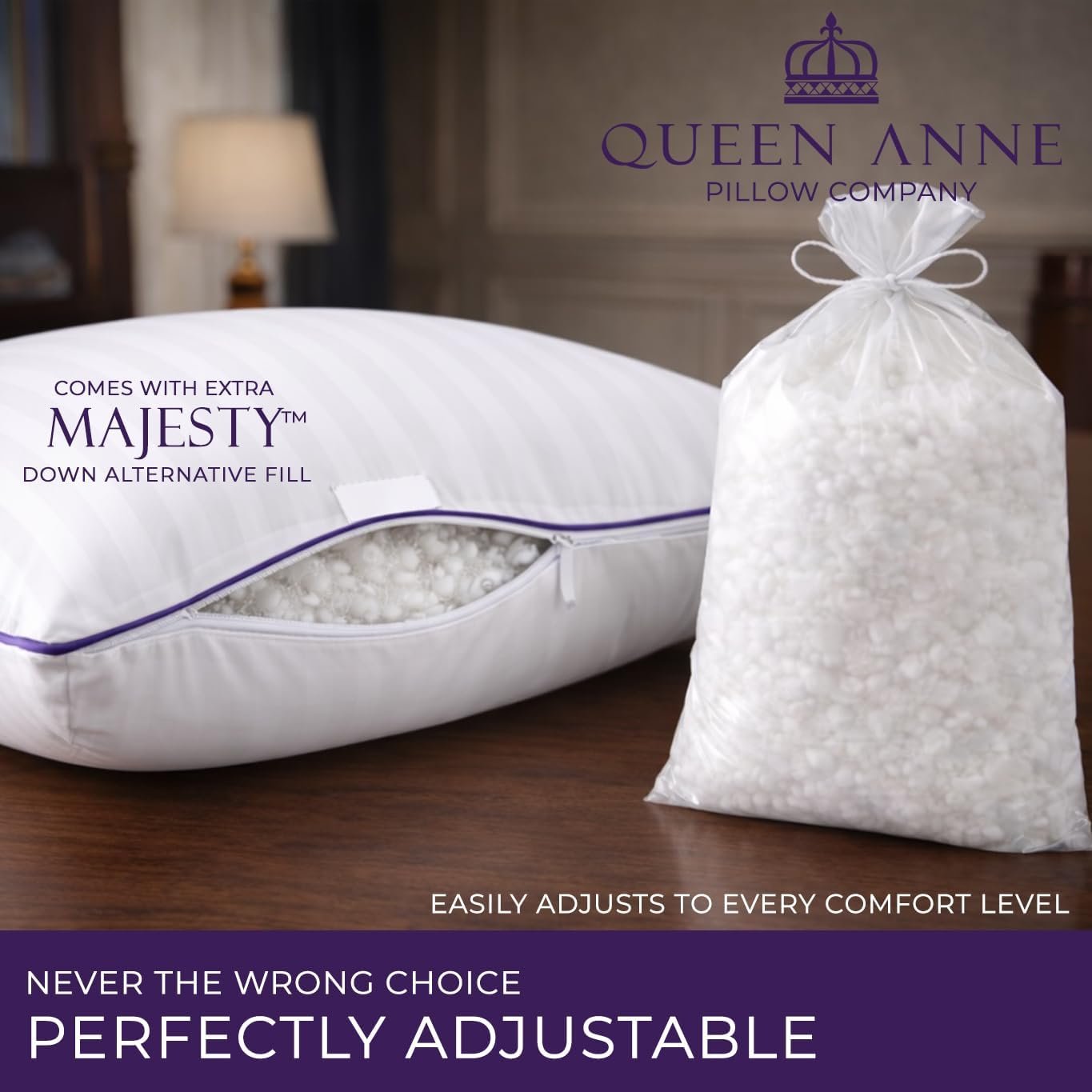 Queen Anne Hotel Pillows Queen Size Bed Pillows for Sleeping, Set of 2 – Adjusta... 9 Queen Anne Hotel Pillows Queen Size Bed Pillows for Sleeping, Set of 2 – Adjusta... - Image 9