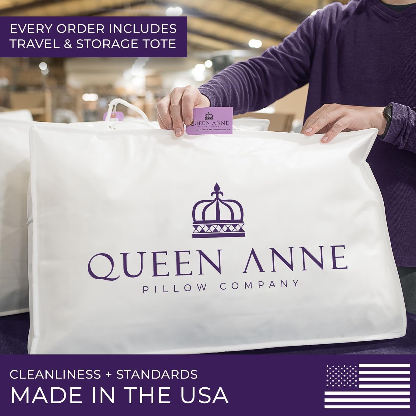 Queen Anne Hotel Pillows Queen Size Bed Pillows for Sleeping, Set of 2 – Adjusta... 10 Queen Anne Hotel Pillows Queen Size Bed Pillows for Sleeping, Set of 2 – Adjusta... - Image 10