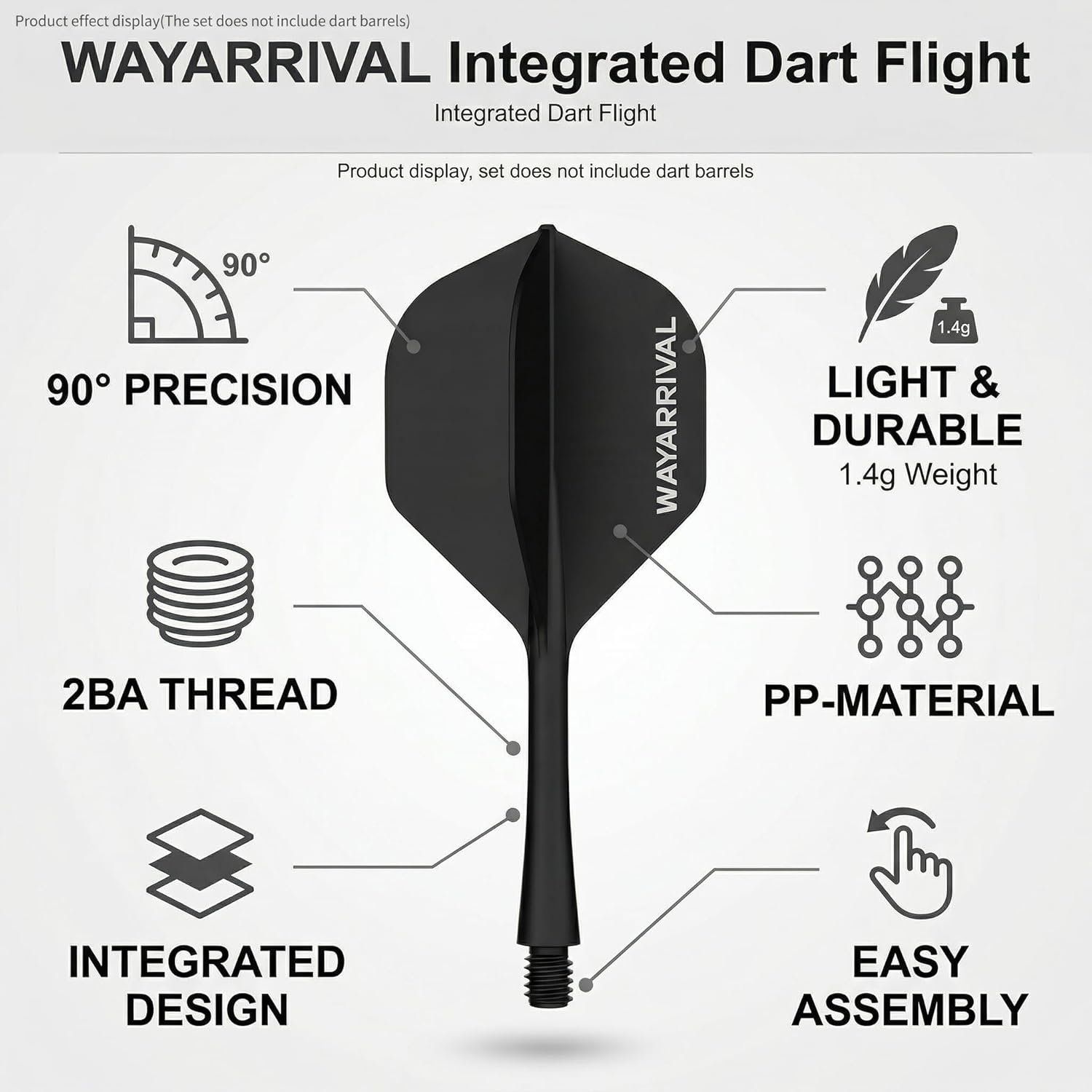 Integrated Dart Flights,All in One Dart Flights and Stems for Unbreakable Use,Un... 9 Integrated Dart Flights,All in One Dart Flights and Stems for Unbreakable Use,Un... - Image 9