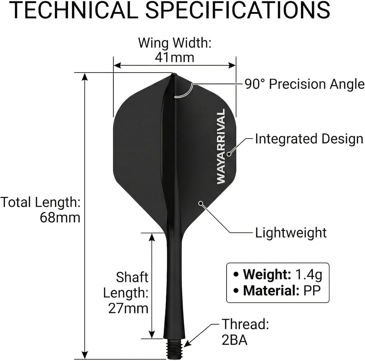 Integrated Dart Flights,All in One Dart Flights and Stems for Unbreakable Use,Un... 10 Integrated Dart Flights,All in One Dart Flights and Stems for Unbreakable Use,Un... - Image 10
