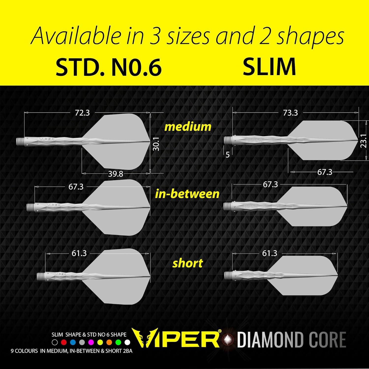 Viper Diamond Core Integrated Dart Flight & Shaft System - Precision Darting Acc... 8 Viper Diamond Core Integrated Dart Flight & Shaft System - Precision Darting Acc... - Image 8