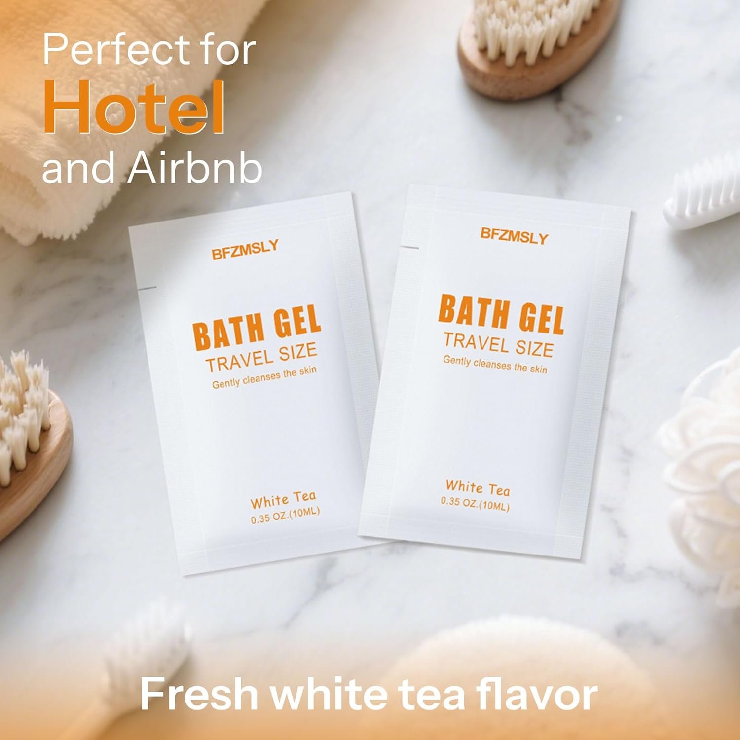 30 Pack Travel Size Body Wash Packets Bulk (0.35oz, White Tea Scent) – Mini Indi... 4 30 Pack Travel Size Body Wash Packets Bulk (0.35oz, White Tea Scent) – Mini Indi... - Image 4