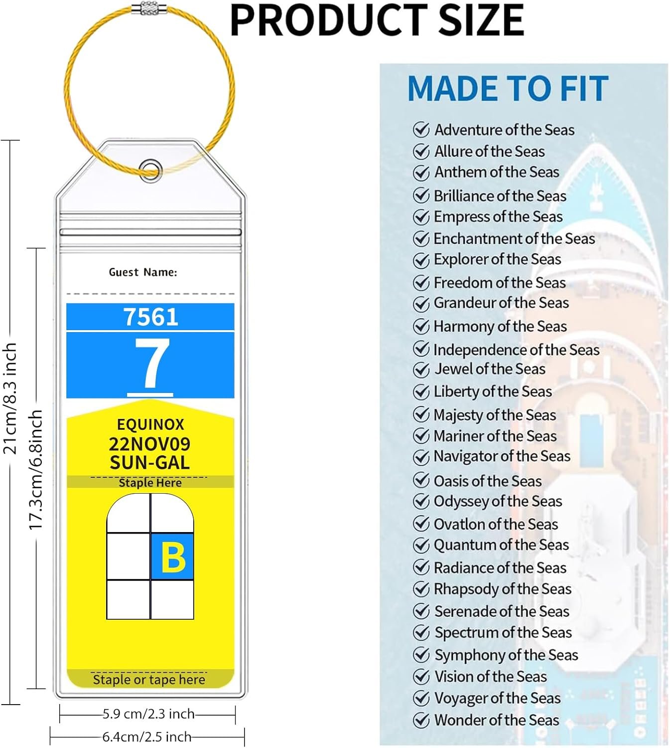 12 Pcs Royal Caribbean Cruise Essentials Kit Include Retractable Cruise Lanyards... 3 12 Pcs Royal Caribbean Cruise Essentials Kit Include Retractable Cruise Lanyards... - Image 3