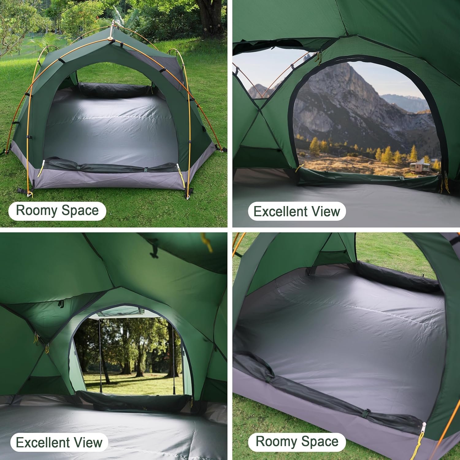 2-3 Person Backpacking Tent Double Doors 2 Vestibule 2 Skylight, Two Person Tent... 7 2-3 Person Backpacking Tent Double Doors 2 Vestibule 2 Skylight, Two Person Tent... - Image 7