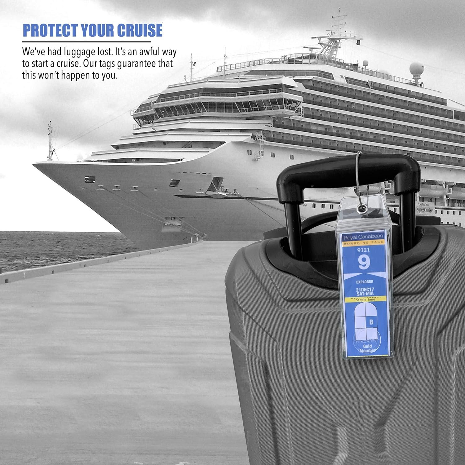 Cruise On Royal Caribbean Cruise Luggage Tag Holder (4 Pack) – Fits All Royal Ca... 10 Cruise On Royal Caribbean Cruise Luggage Tag Holder (4 Pack) – Fits All Royal Ca... - Image 10