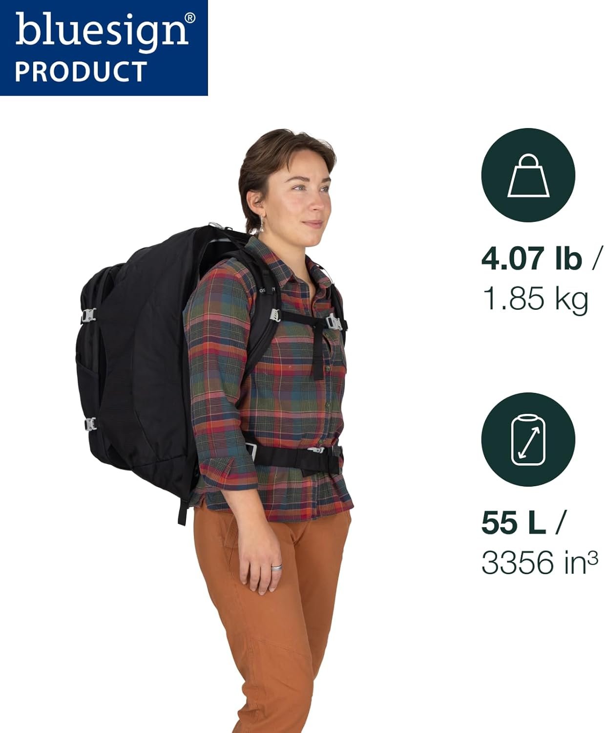 Osprey Fairview 55L Women's Travel Backpack - Carry On Bag with Personal Item Si... 3 Osprey Fairview 55L Women's Travel Backpack - Carry On Bag with Personal Item Si... - Image 3