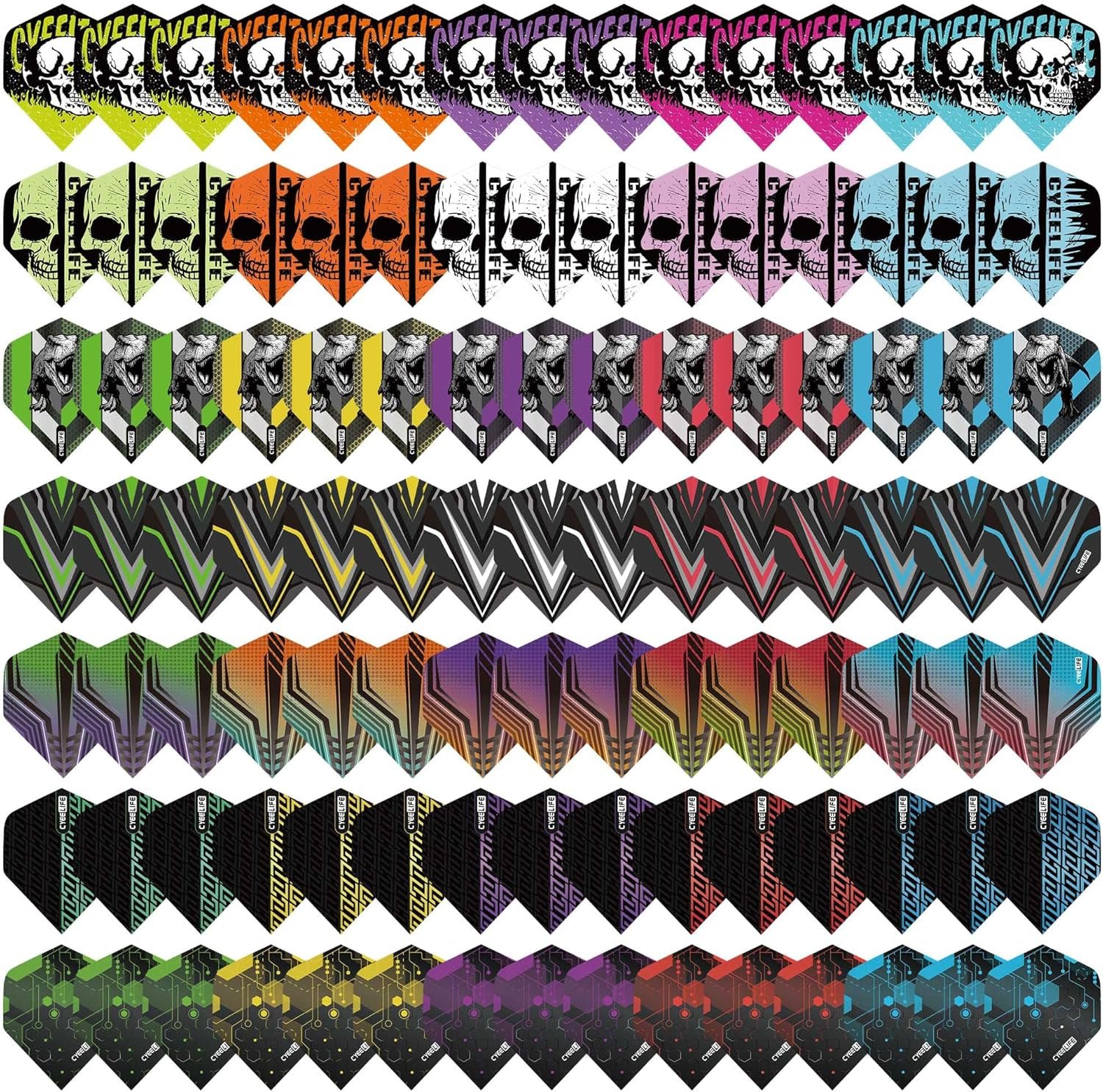 CyeeLife Standard Dart Flights 30 Sets 90 Pcs Durable PET Replacement Feather Ta... 2 CyeeLife Standard Dart Flights 30 Sets 90 Pcs Durable PET Replacement Feather Ta... - Image 2