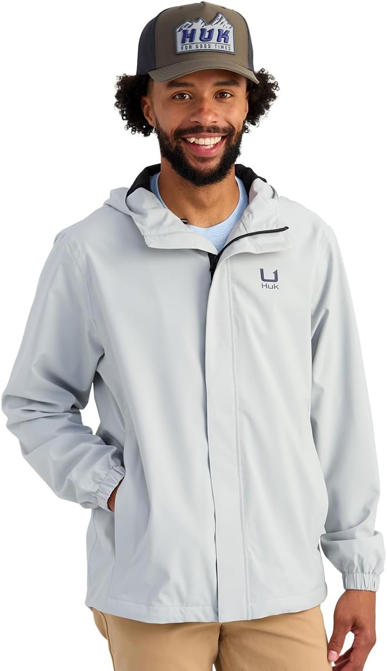 HUK Men's Storm Heavy Duty Rain Jacket 2.0, Waterproof, Windproof, Breathable Ra... 2 HUK Men's Storm Heavy Duty Rain Jacket 2.0, Waterproof, Windproof, Breathable Ra... - Image 2