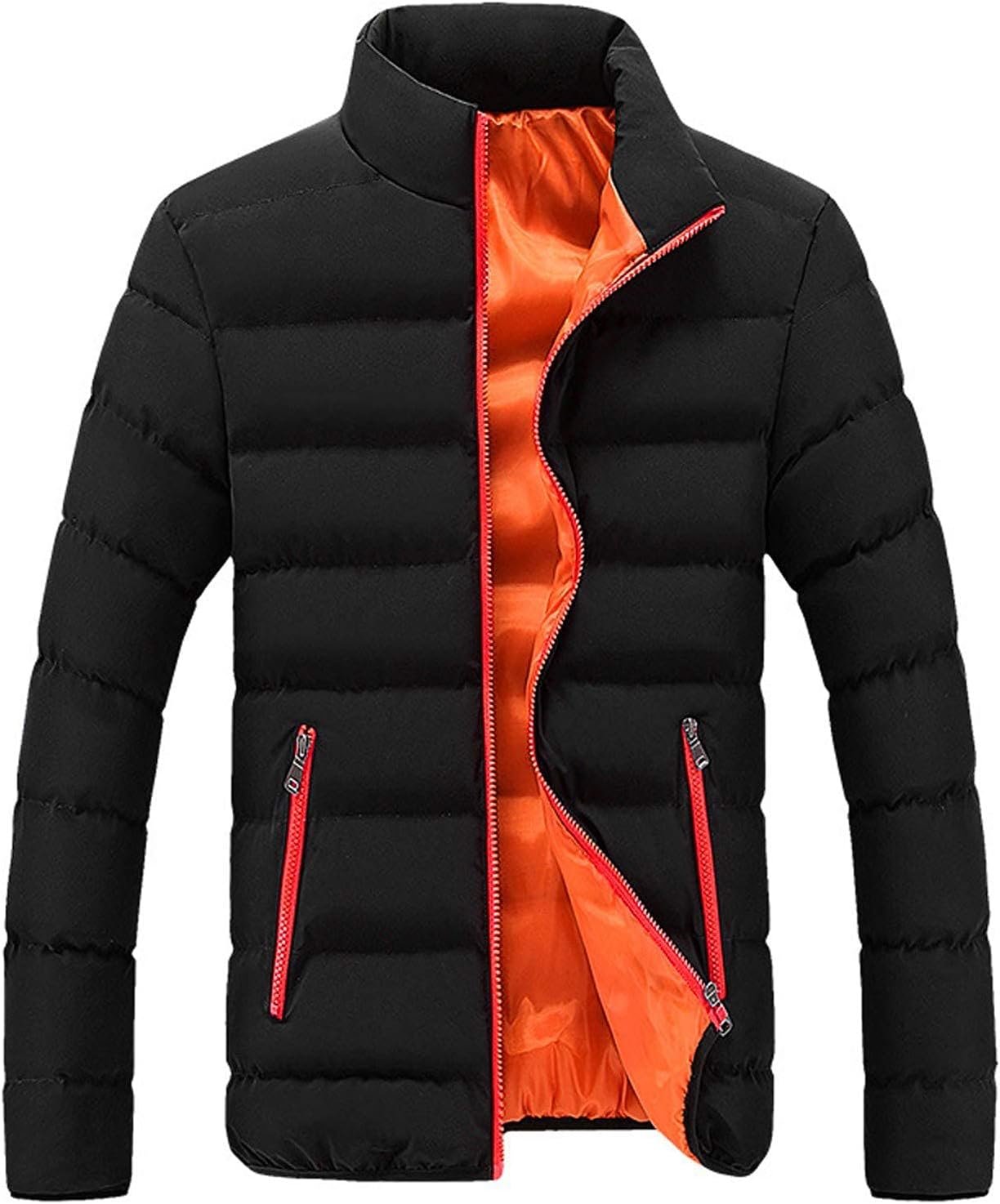 Mens Winter Jacket Quilted Stand Collar Puffer Jacket Lightweight Full Zip Warm ... 2 Mens Winter Jacket Quilted Stand Collar Puffer Jacket Lightweight Full Zip Warm ... - Image 2