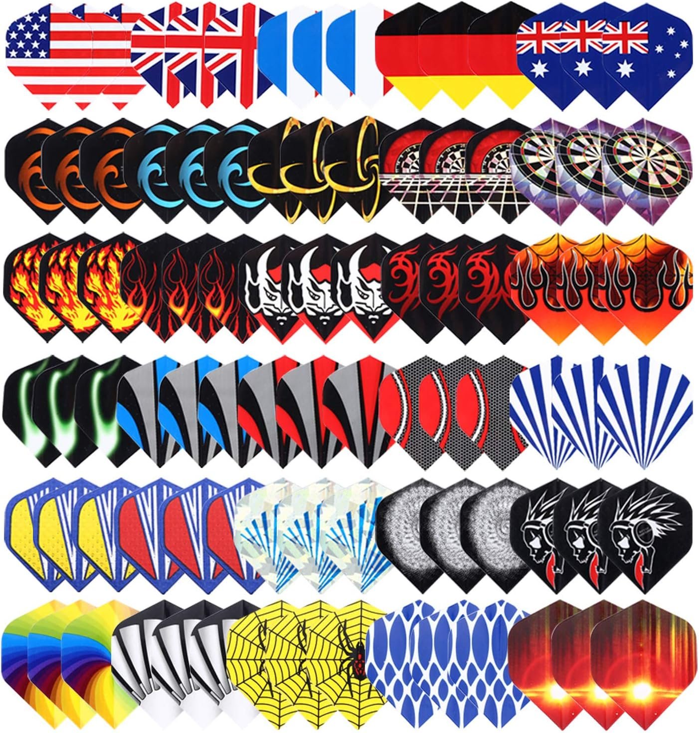 Niubixx Standard Dart Flights 30 Sets 90 Pcs Durable PET and Laser Replacement F... 2 Niubixx Standard Dart Flights 30 Sets 90 Pcs Durable PET and Laser Replacement F... - Image 2