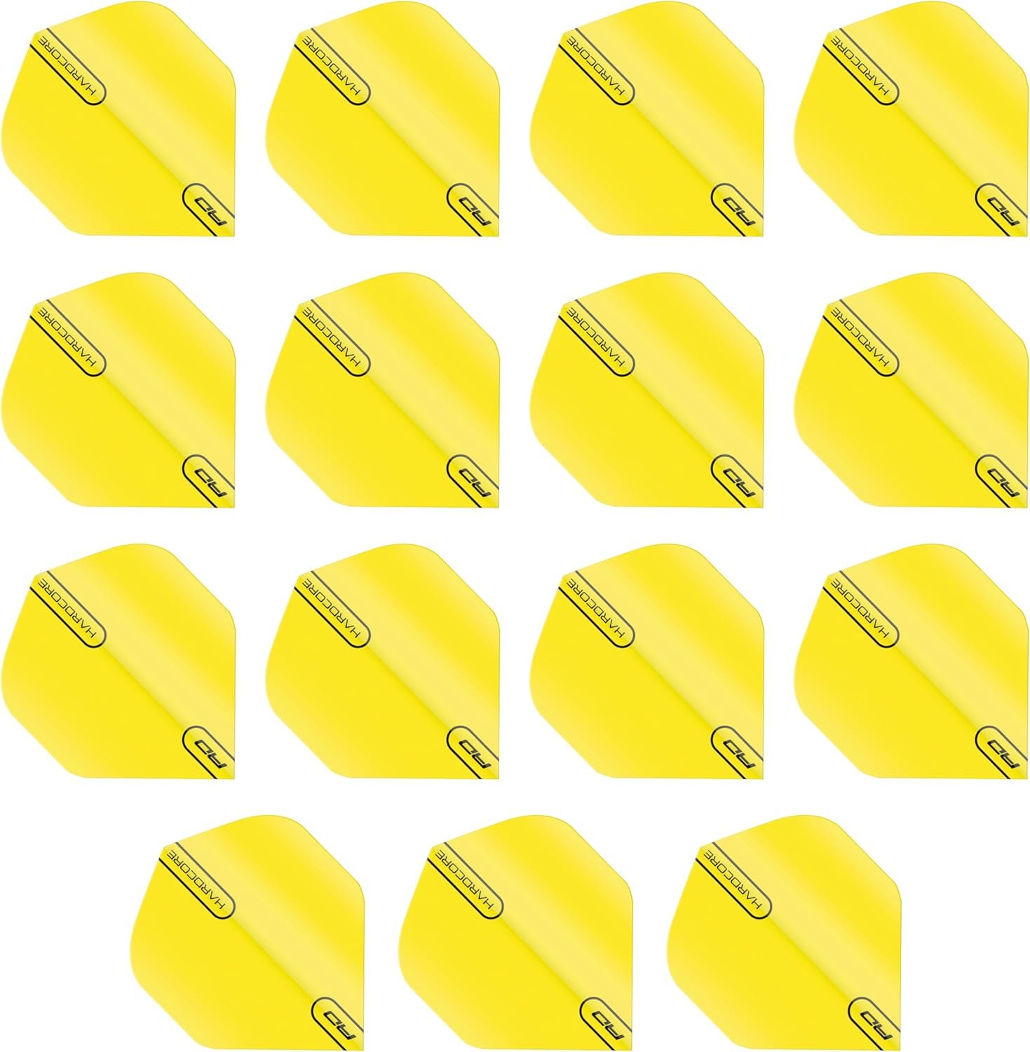 RED DRAGON Hardcore Fluoro Yellow Extra Thick Standard Dart Flights - 5 Sets Per... 2 RED DRAGON Hardcore Fluoro Yellow Extra Thick Standard Dart Flights - 5 Sets Per... - Image 2