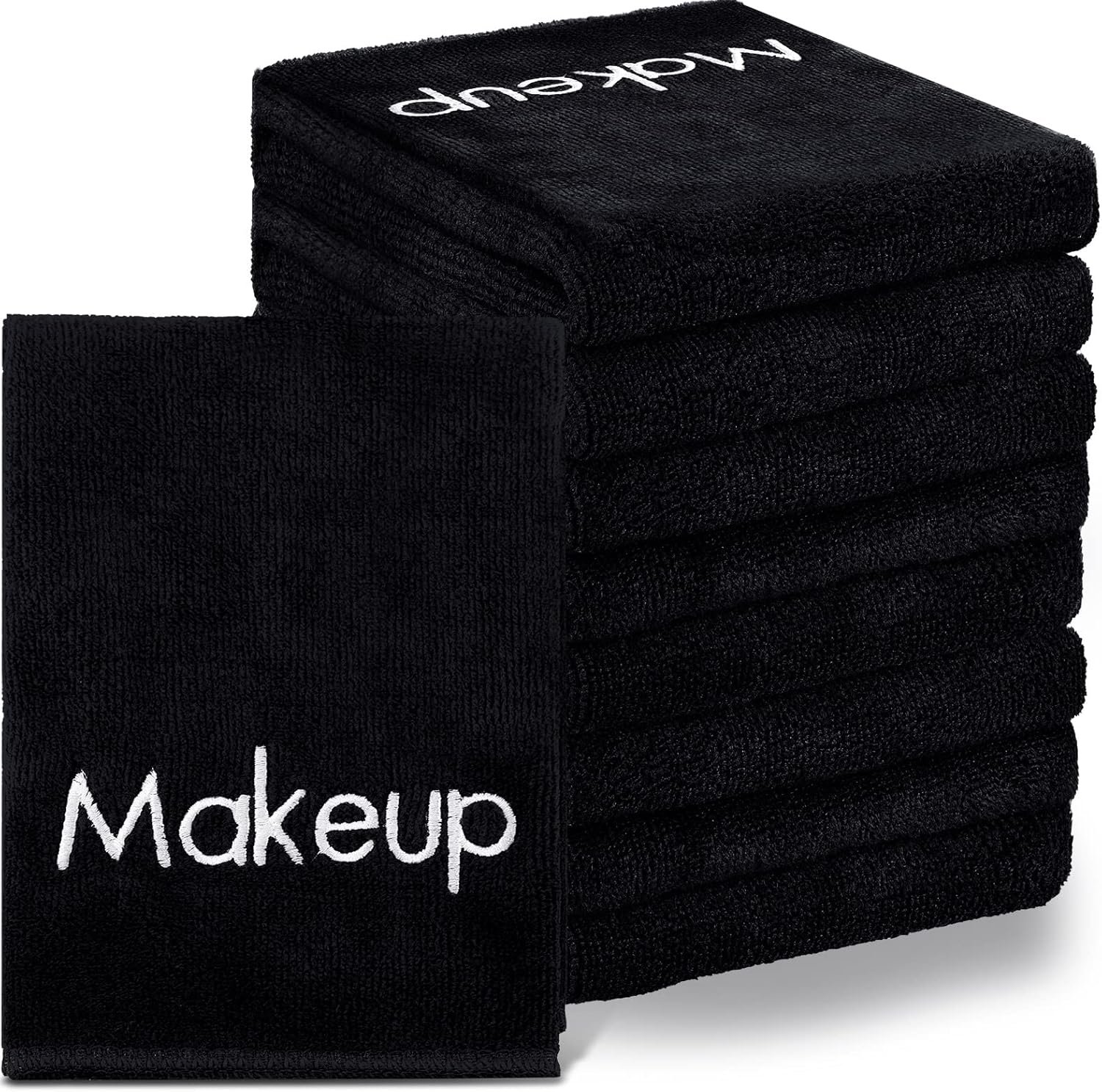 Shimeyao 20 Pack Makeup Towels Black Makeup Washcloths for Face Microfiber Remov... 2 Shimeyao 20 Pack Makeup Towels Black Makeup Washcloths for Face Microfiber Remov... - Image 2